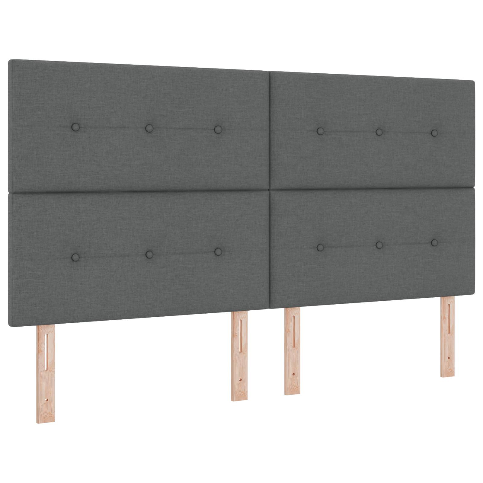 vidaXL Kopfteil mit Knopfheftung Dunkelgrau 180 cm Stoff