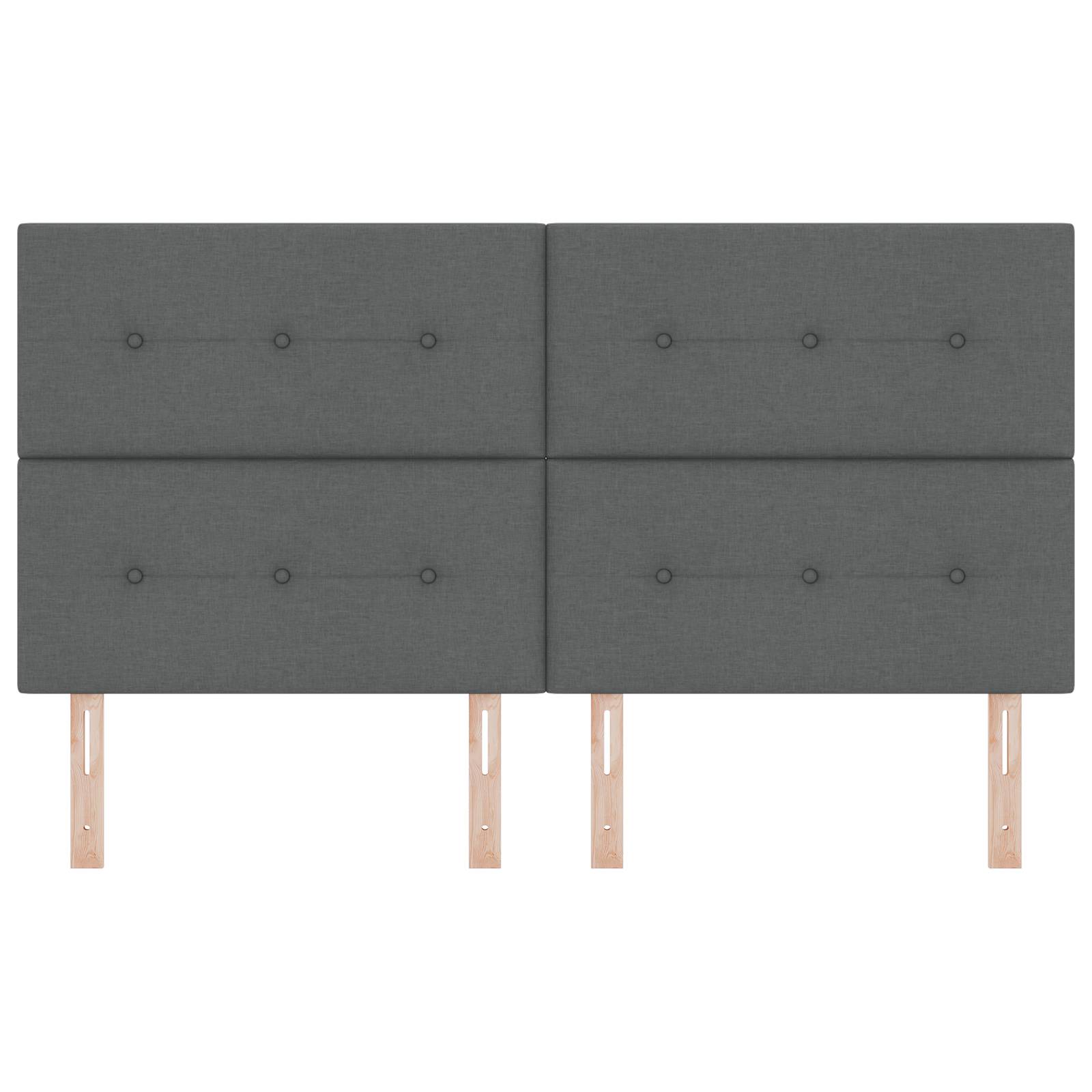 vidaXL Kopfteil mit Knopfheftung Dunkelgrau 180 cm Stoff