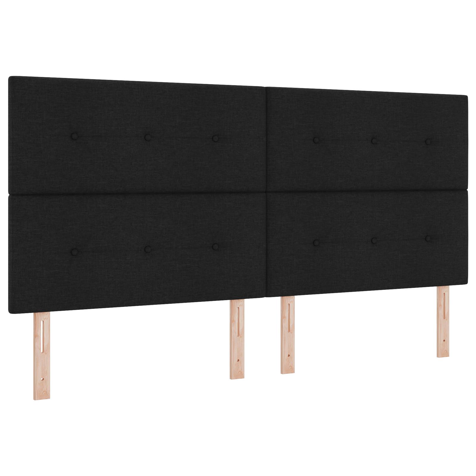 vidaXL LED Kopfteil Schwarz 100 cm Stoff