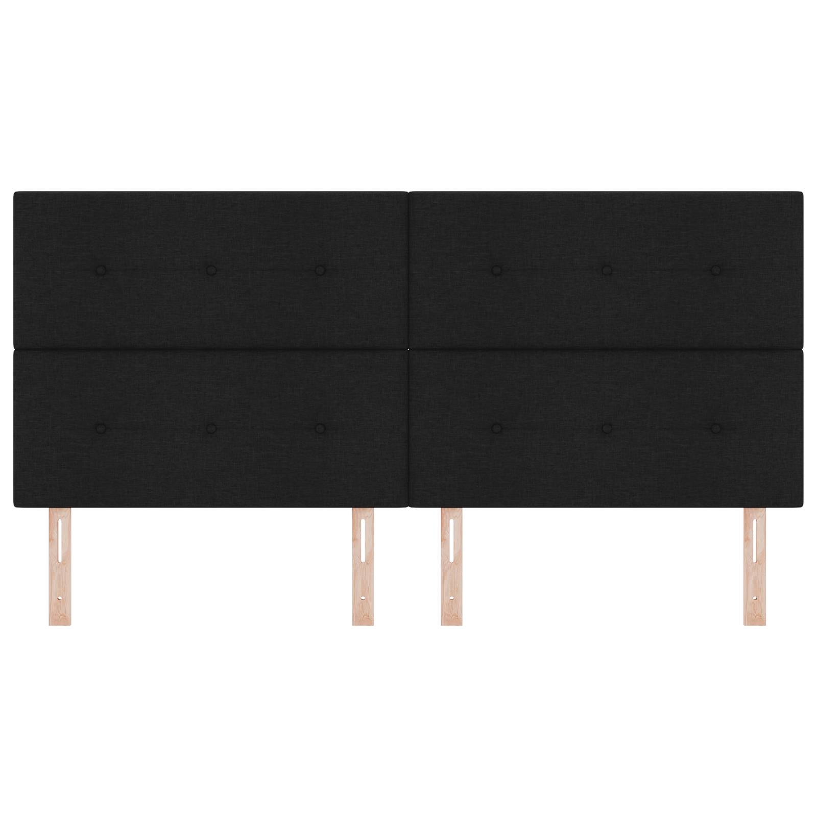 vidaXL LED Kopfteil Schwarz 100 cm Stoff