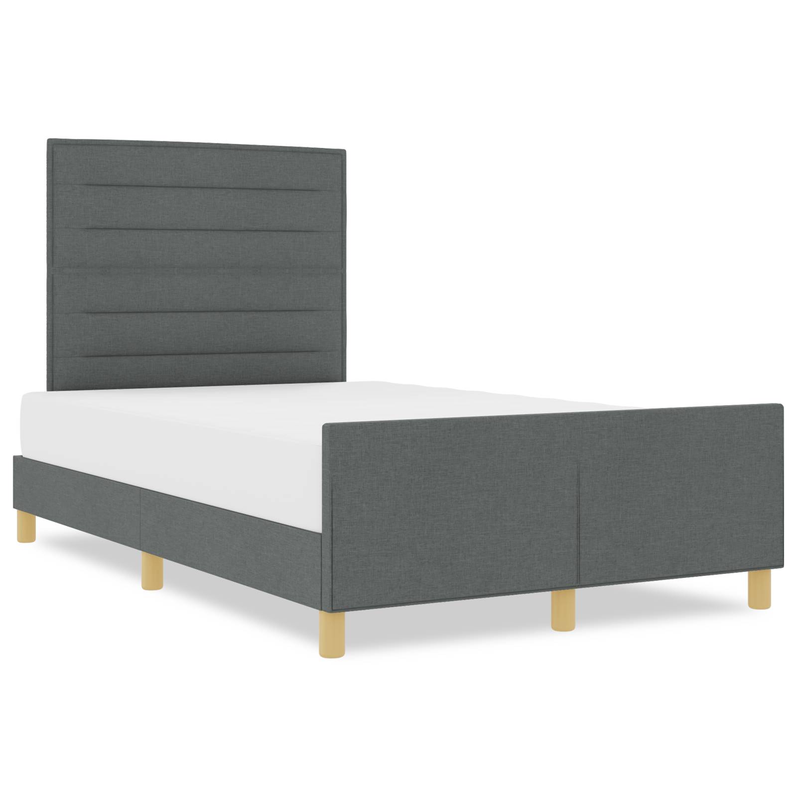 vidaXL Bettgestell Dunkelgrau 140x200 cm Stoff
