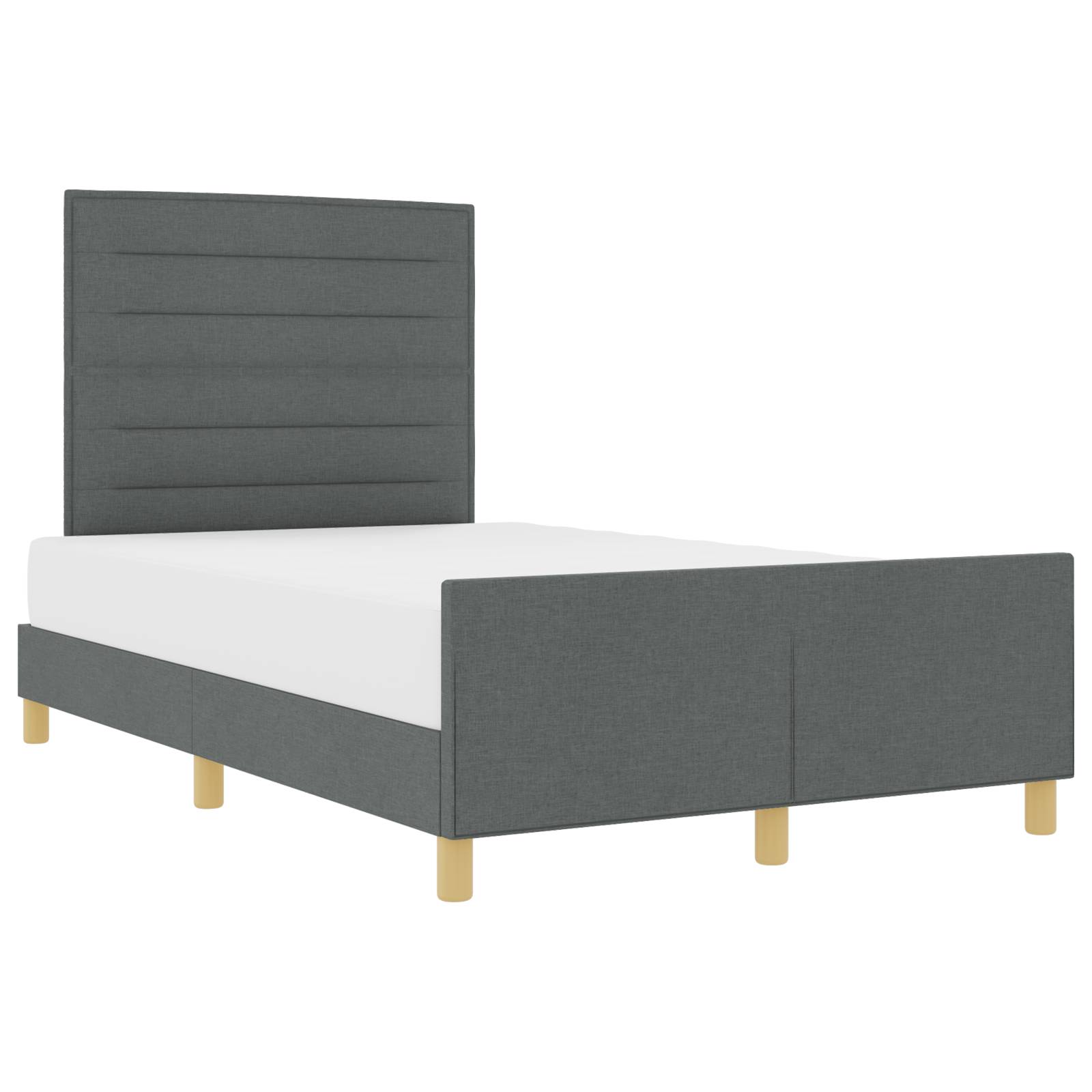 vidaXL Bettgestell Dunkelgrau 160x200 cm Stoff