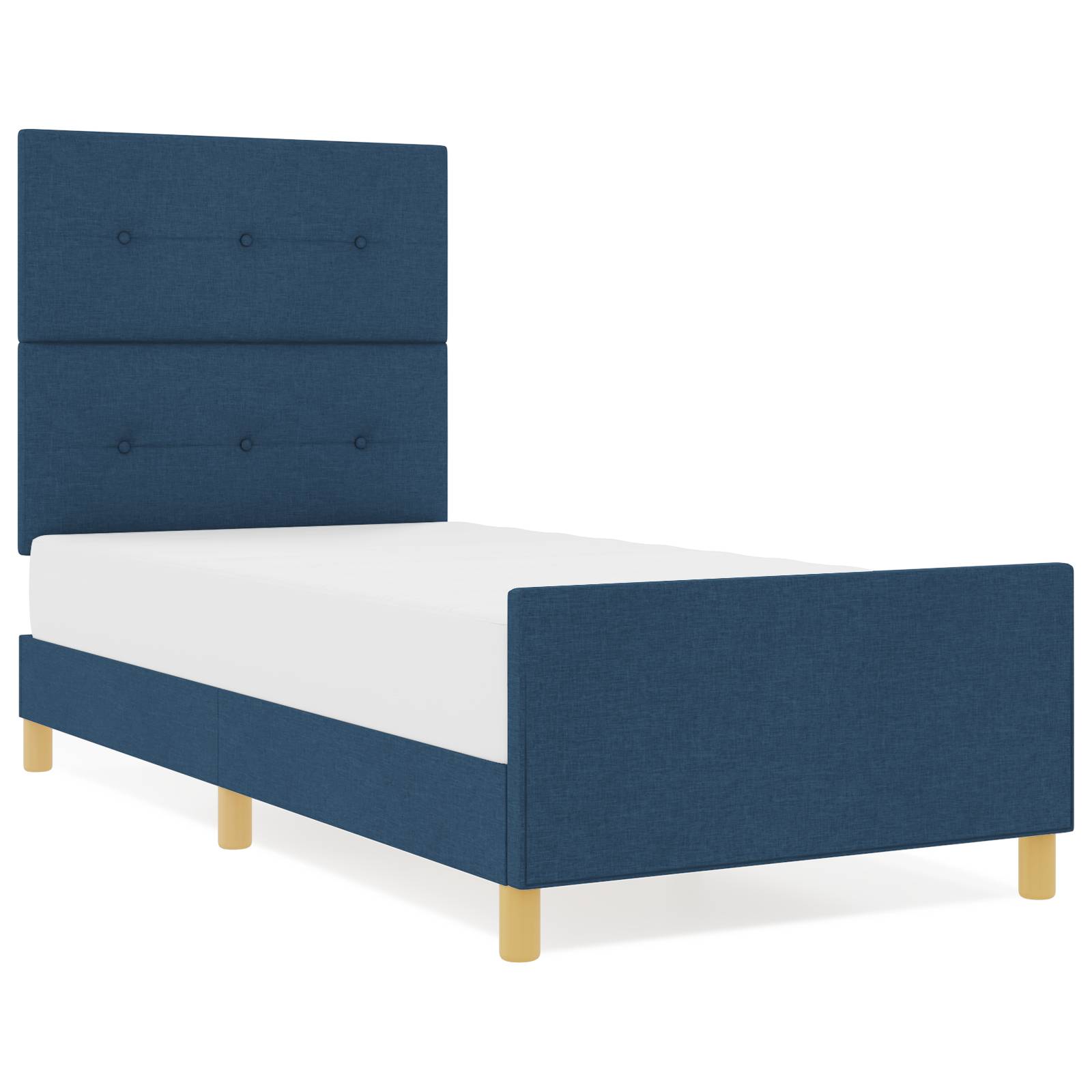 vidaXL Bettgestell Blau 80x200 cm Stoff