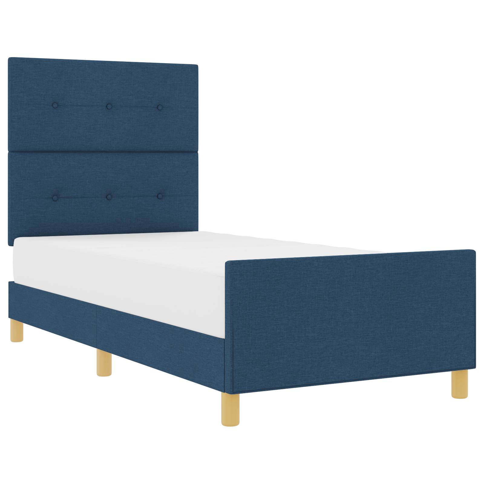 vidaXL Bettgestell Blau 80x200 cm Stoff