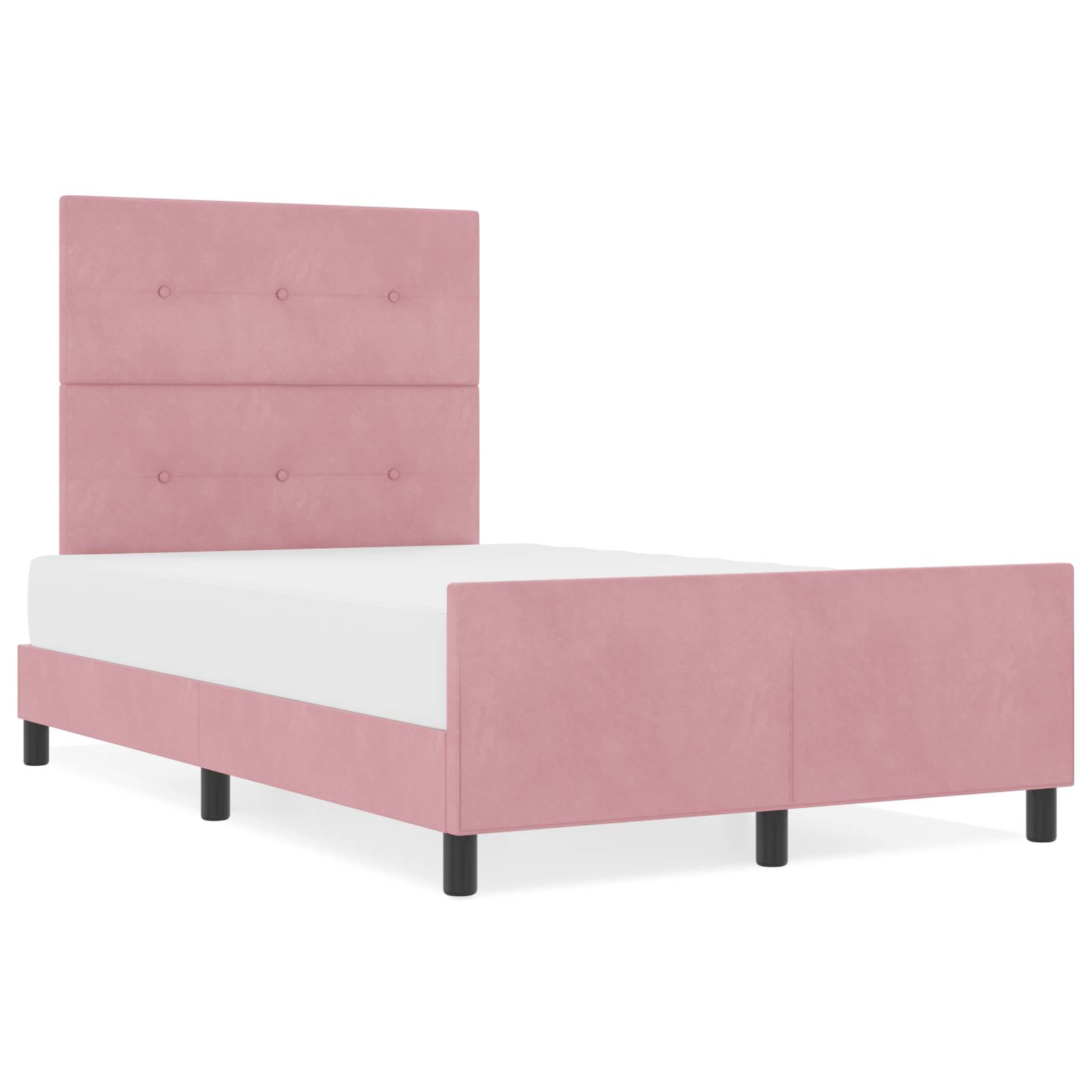 vidaXL Bettgestell Rosa 120x190 cm Samt