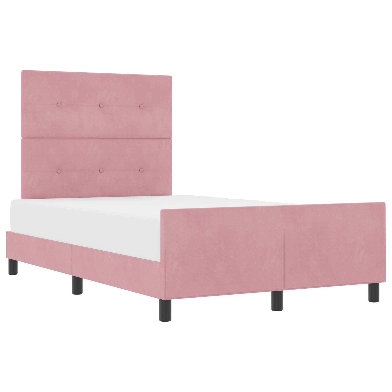 vidaXL Bettgestell Rosa 120x190 cm Samt