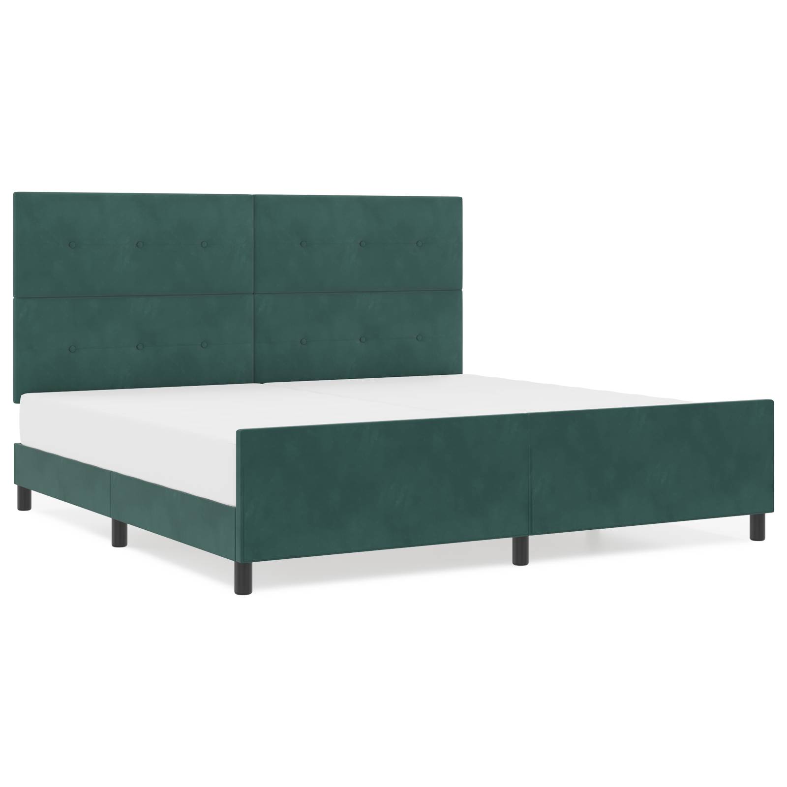 vidaXL Bettgestell Dunkelgrün 200x200 cm Samt