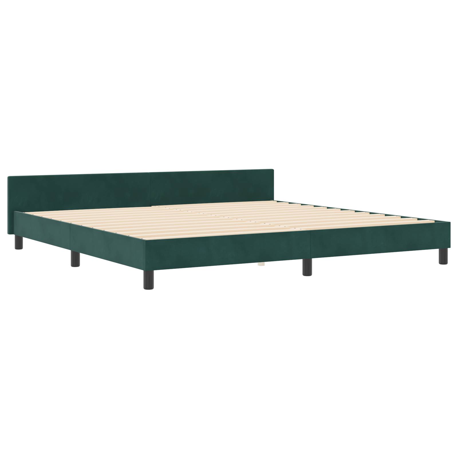 vidaXL Bettgestell Dunkelgrün 200x200 cm Samt
