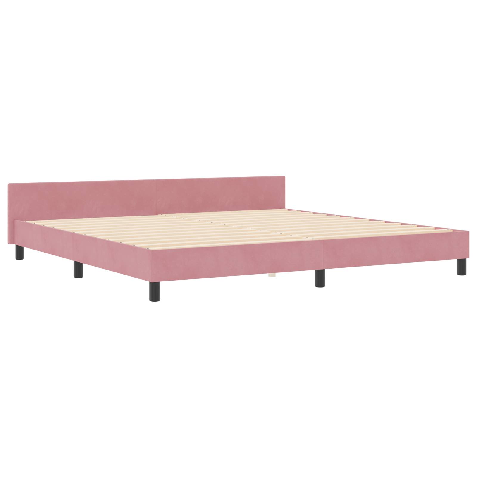 vidaXL Bettgestell Rosa 200x200 cm Samt