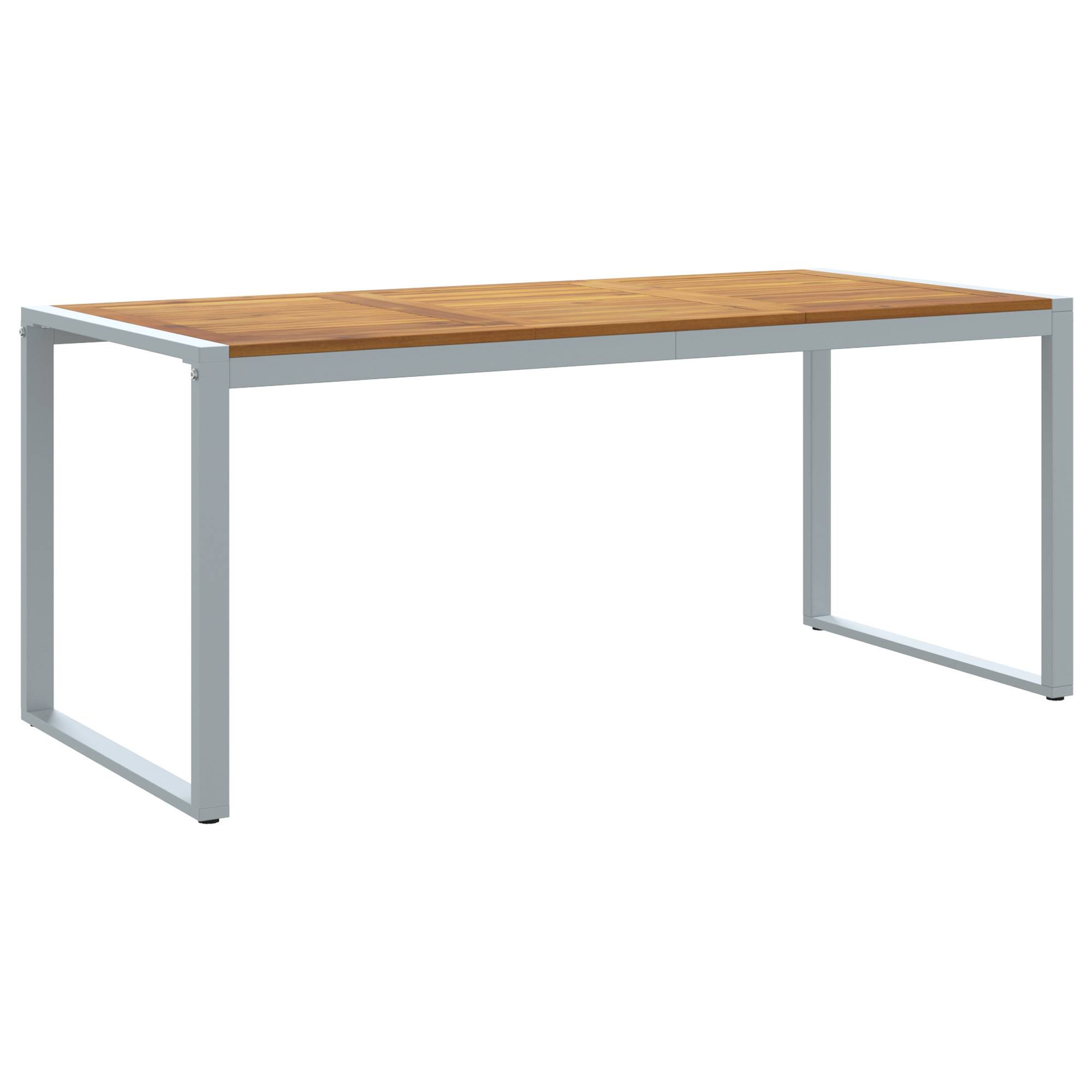 vidaXL 7-teiliges Garten-Esszimmer-Set aus massivem Akazienholz und Metall