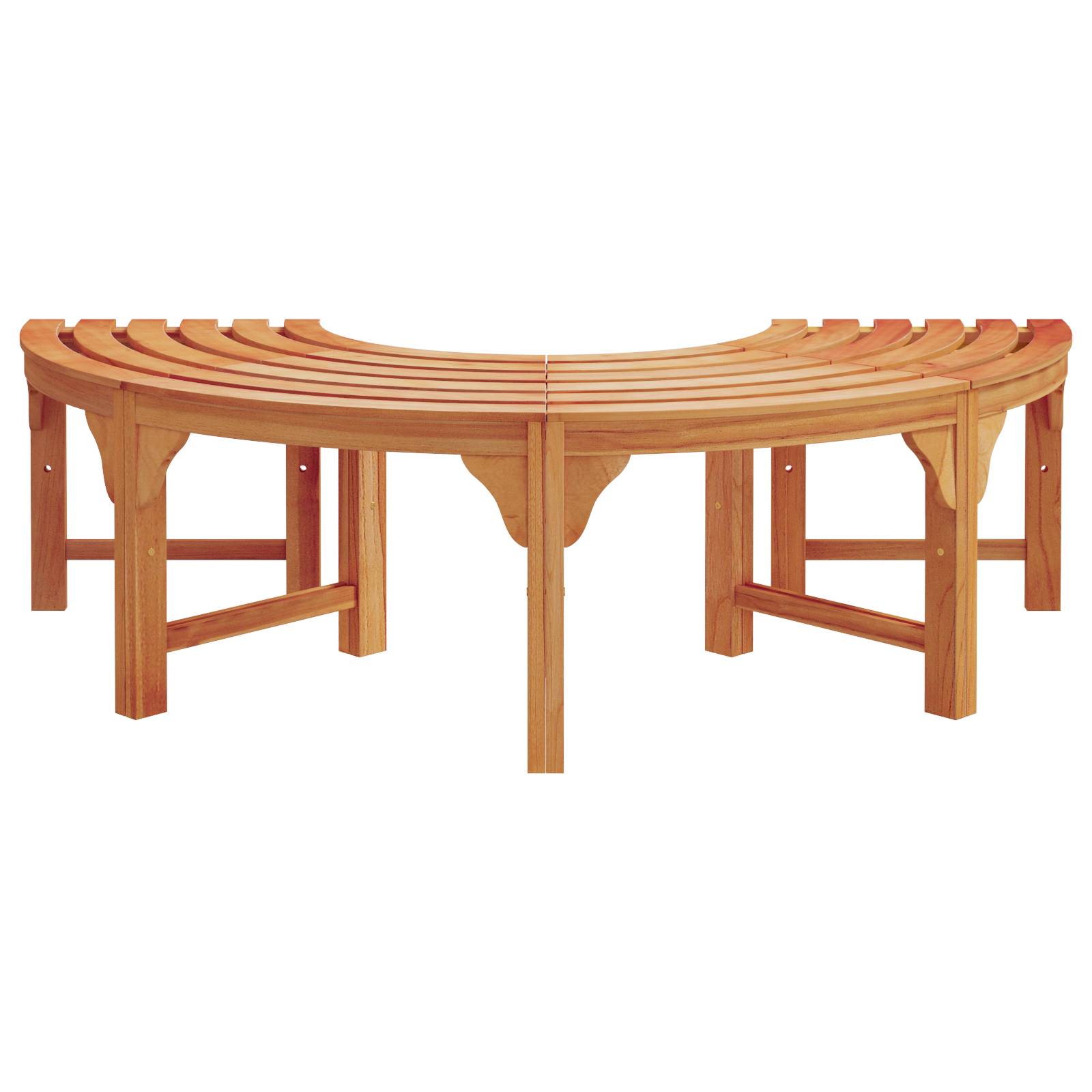 vidaXL Baumbank 160 cm Massivholz Eukalyptus