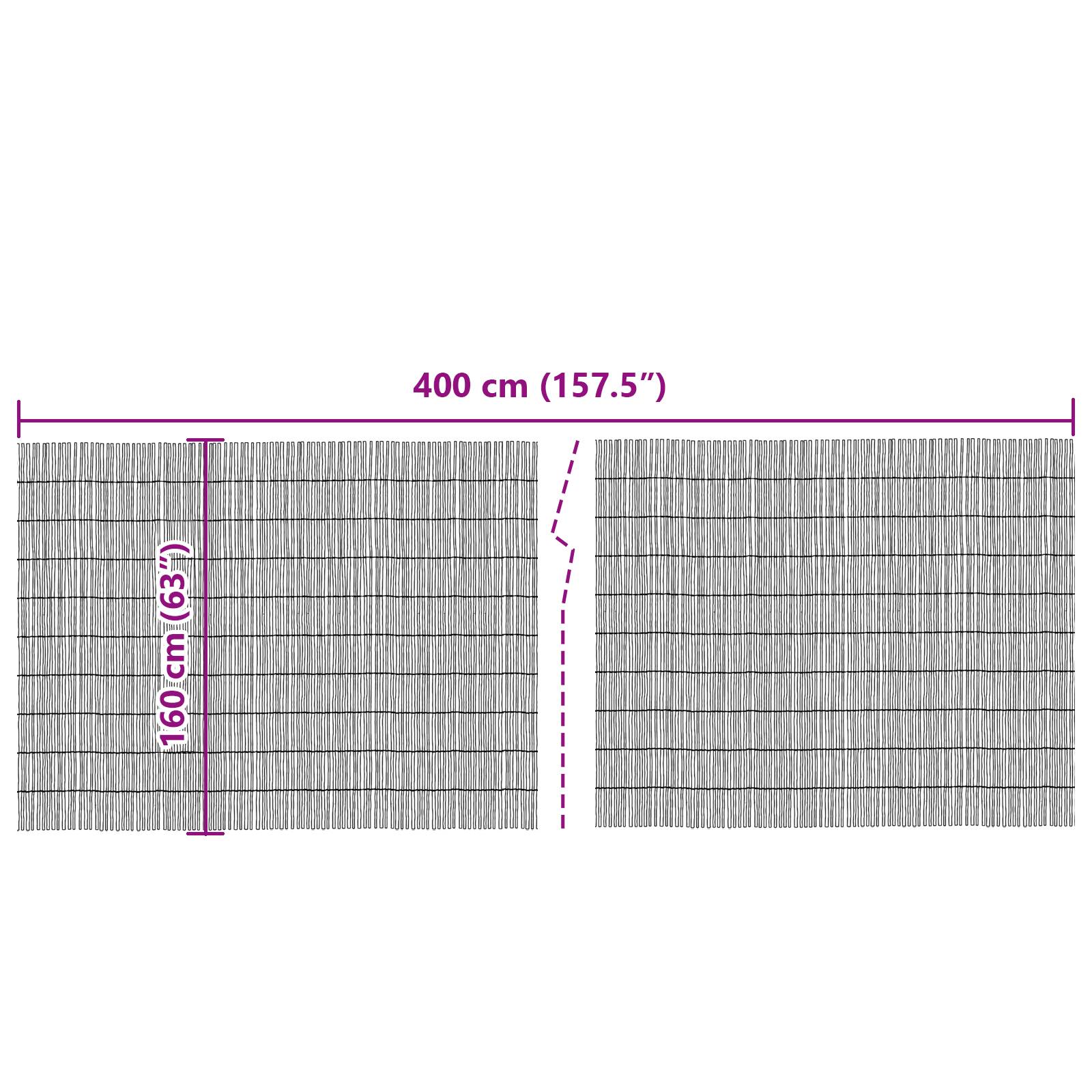 vidaXL Schilfzaun 400x160 cm