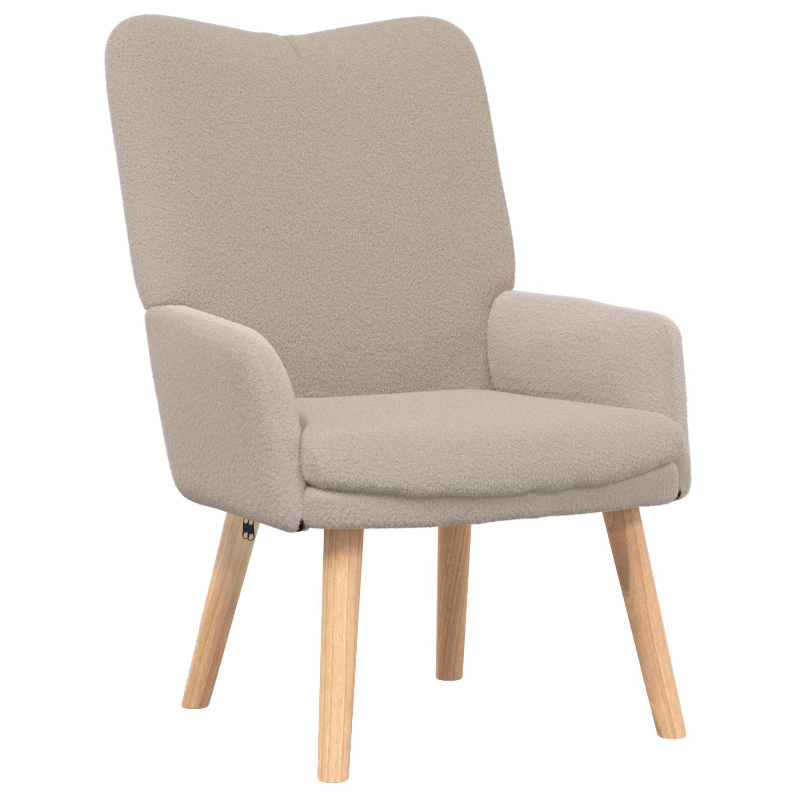 vidaXL Relaxsessel Hellgrau Wollähnlicher Stoff