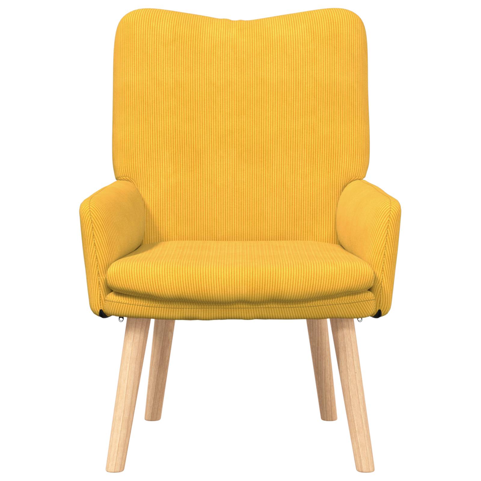 vidaXL Relaxsessel Hellgelb Cordstoff