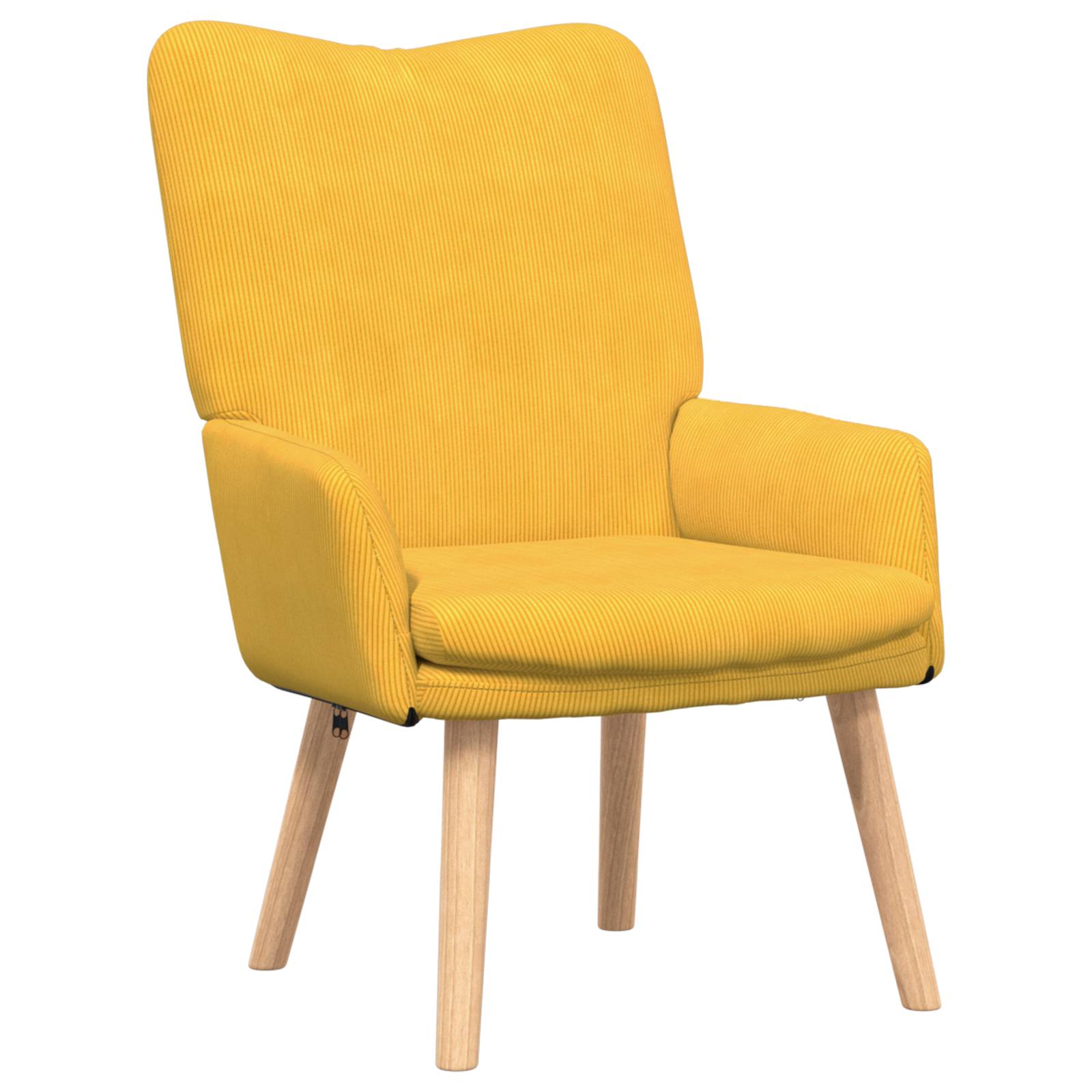 vidaXL Relaxsessel Hellgelb Cordstoff