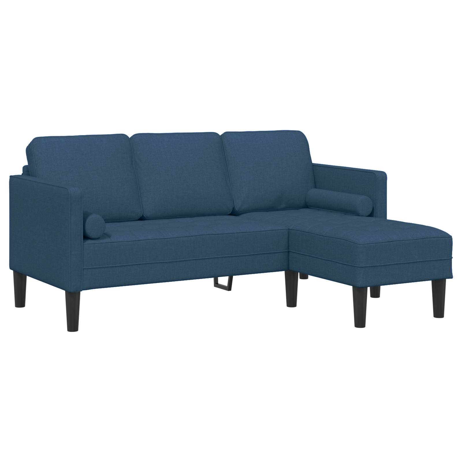vidaXL 2-teiliges Sofa Set mit Kissen Blau Stoff