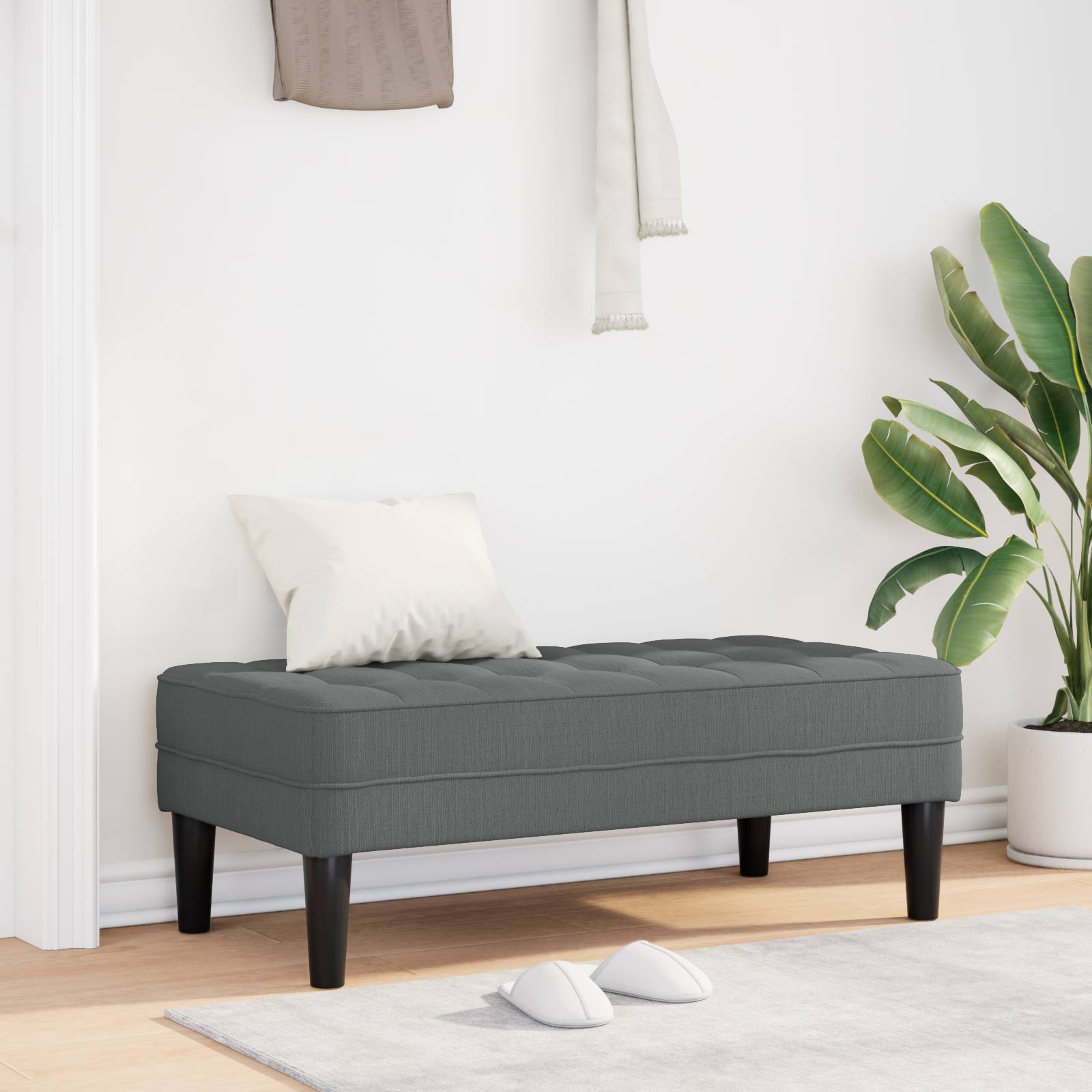 vidaXL Bank Dunkelgrau 113x57x39 cm Stoff