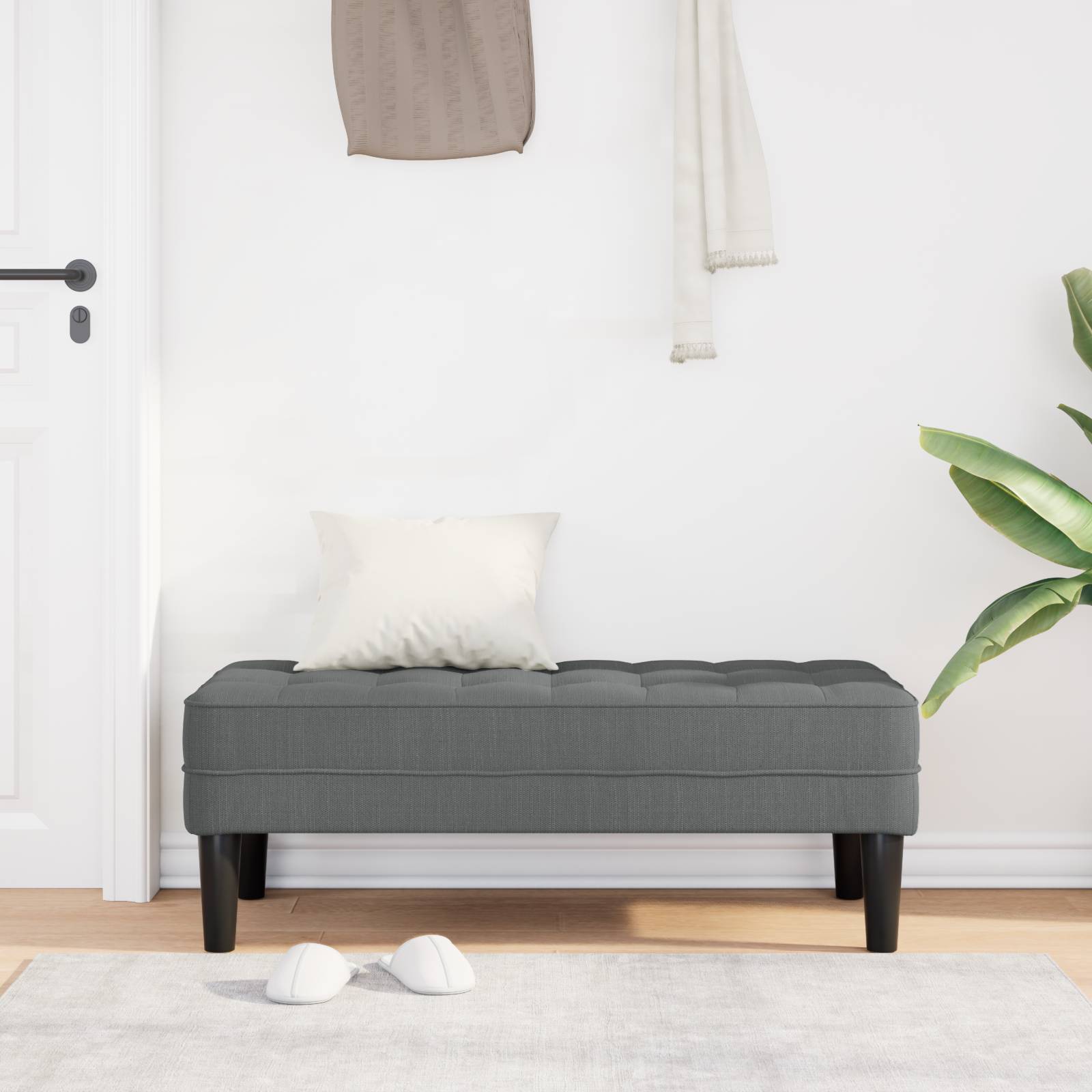 vidaXL Bank Dunkelgrau 113x57x39 cm Stoff