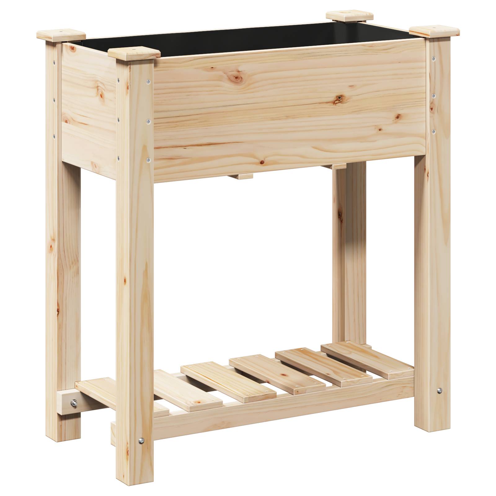 vidaXL Pflanzkasten mit Ablage 71x37x76 cm Massivholz Tanne
