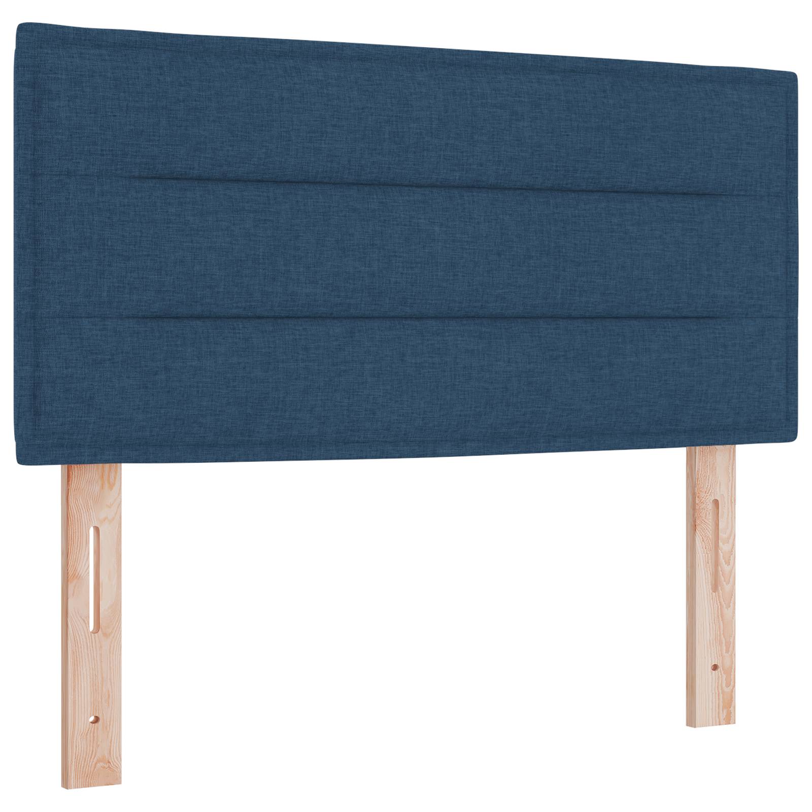 vidaXL LED Kopfteil Linien-Design Blau 100 cm Stoff