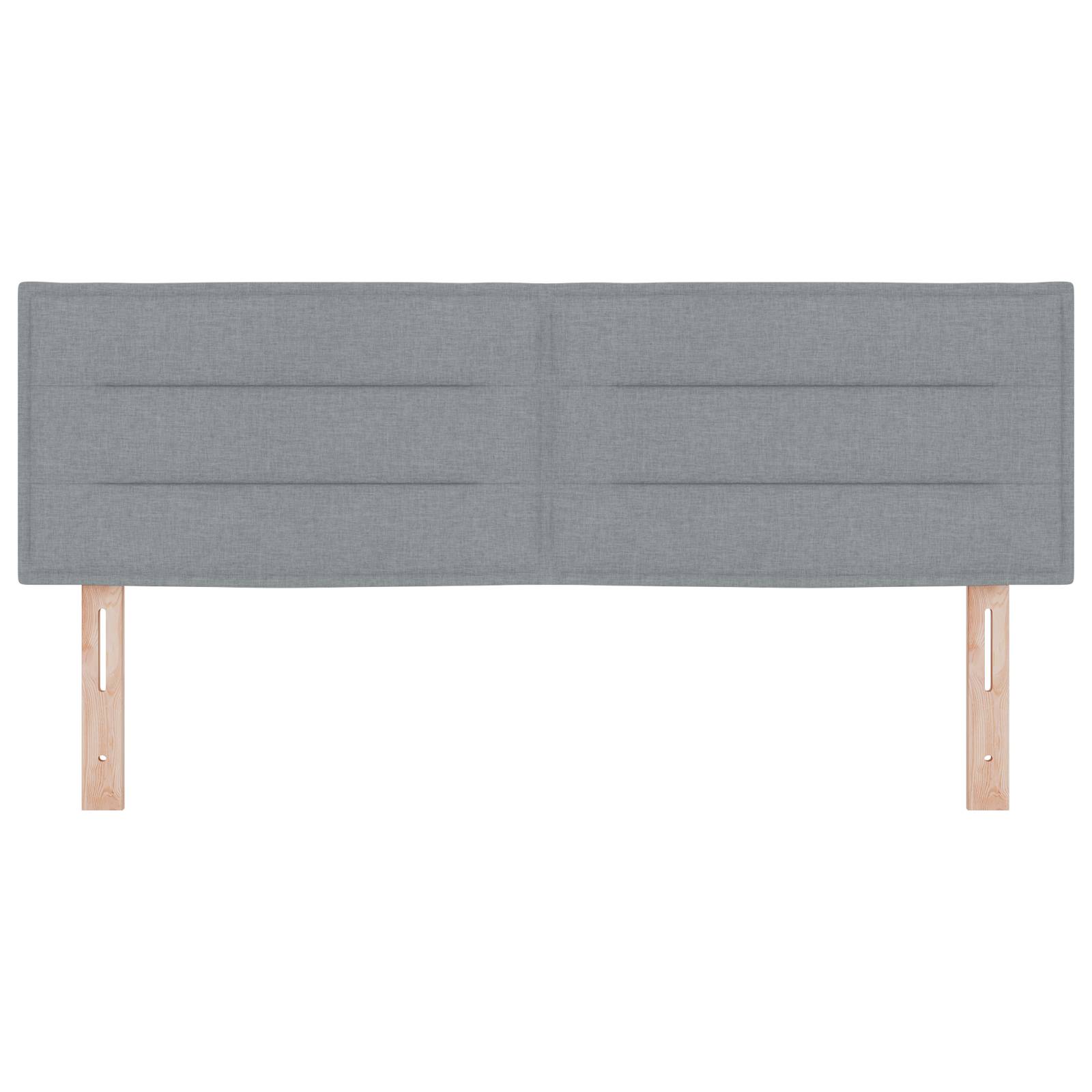 vidaXL LED Kopfteil Linien-Design Hellgrau 80 cm Stoff