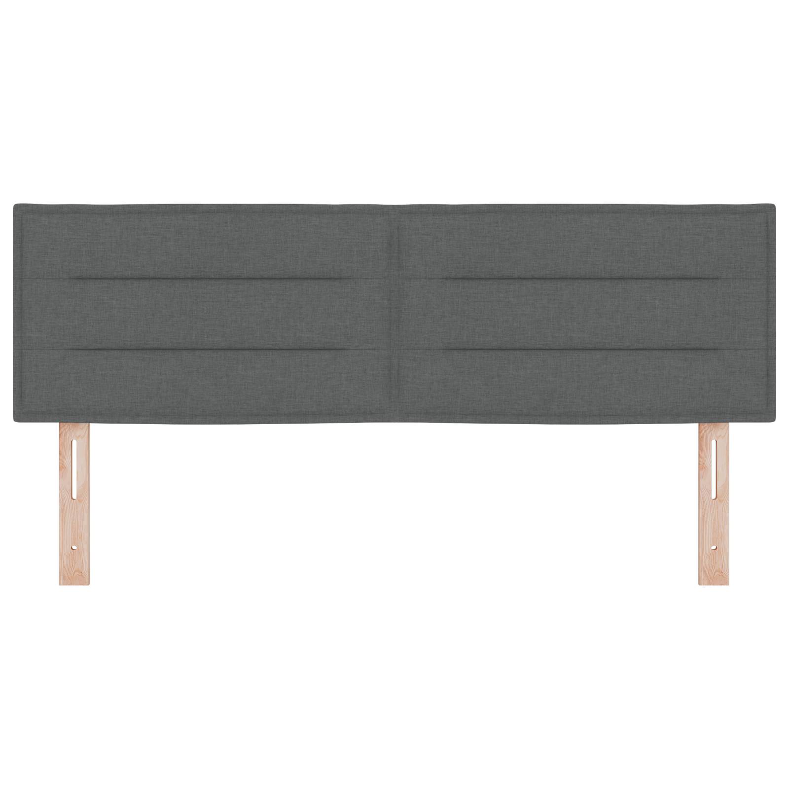 vidaXL Kopfteil Linien-Design Dunkelgrau 160 cm Stoff