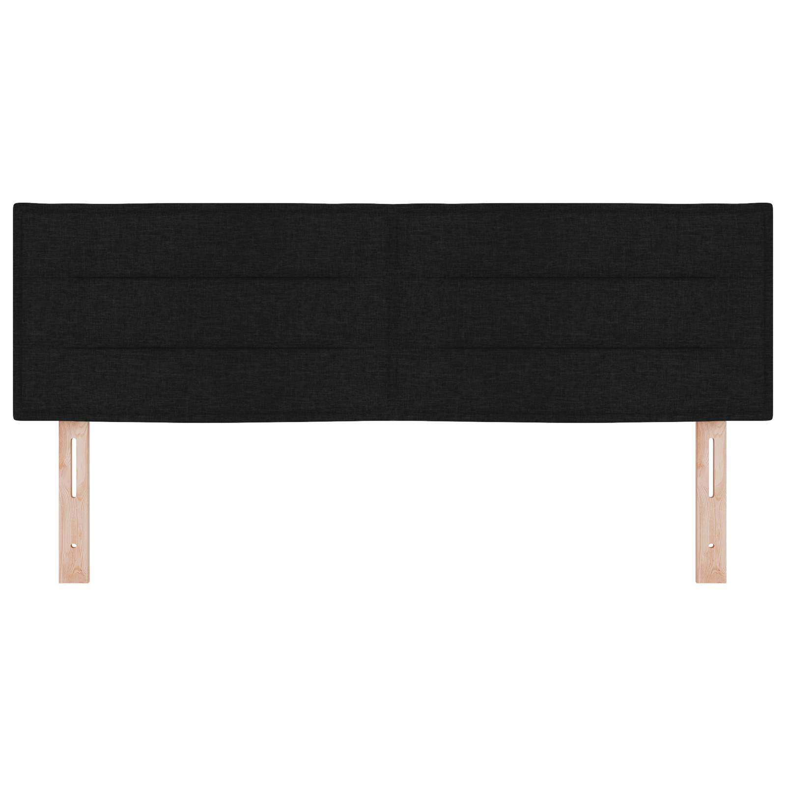vidaXL Kopfteil Linien-Design Schwarz 140 cm Stoff