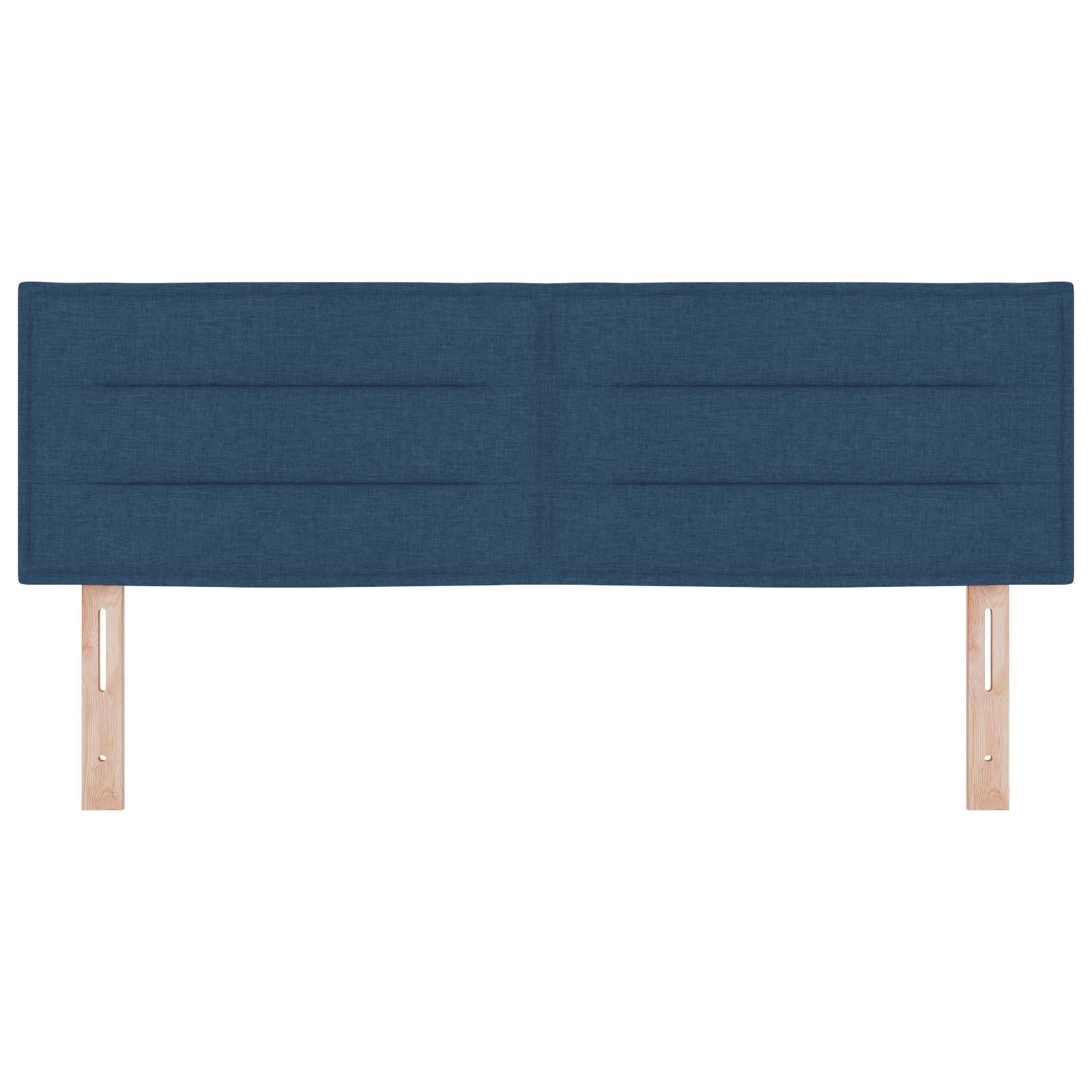 vidaXL Kopfteil Linien-Design Blau 160 cm Stoff