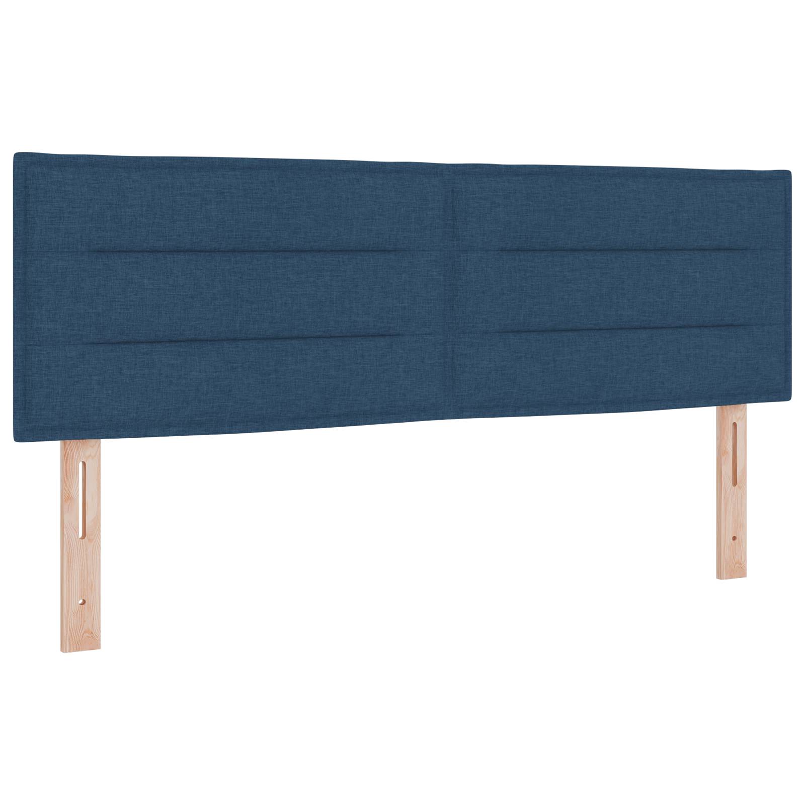 vidaXL Kopfteil Linien-Design Blau 160 cm Stoff