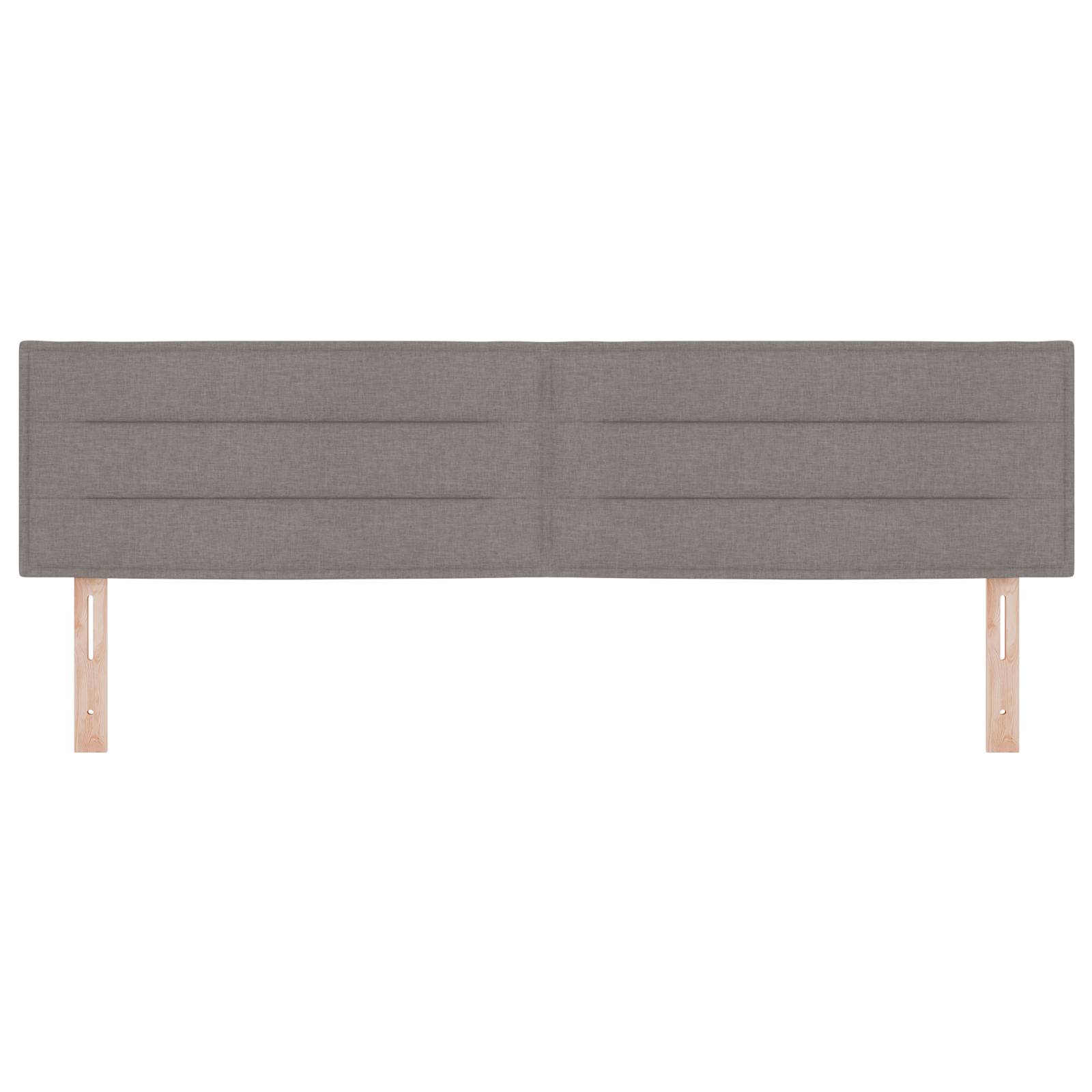 vidaXL LED Kopfteil Linien-Design Taupe 90 cm Stoff
