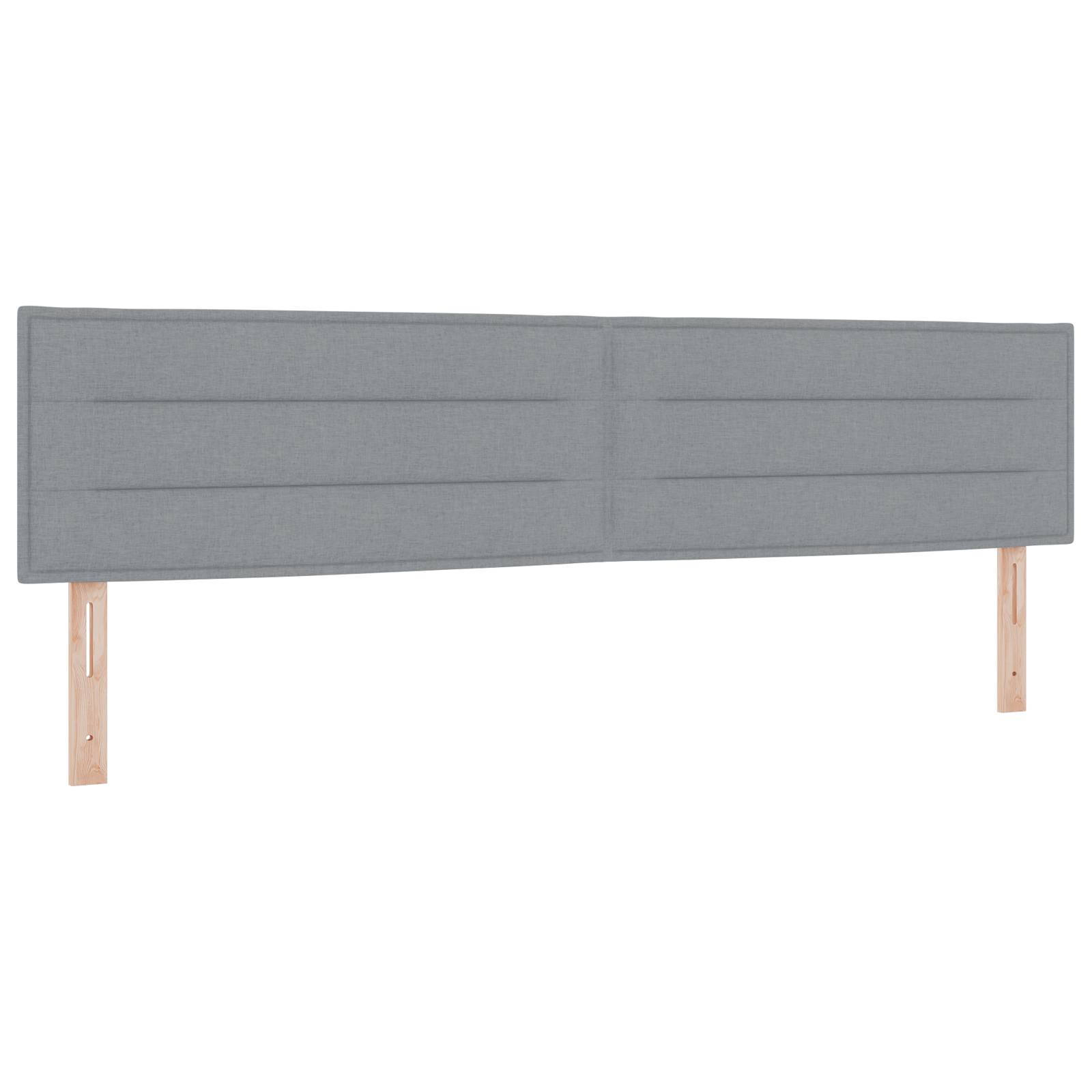 vidaXL Boxspringbett mit Matratze Hellgrau 200x200 cm Stoff