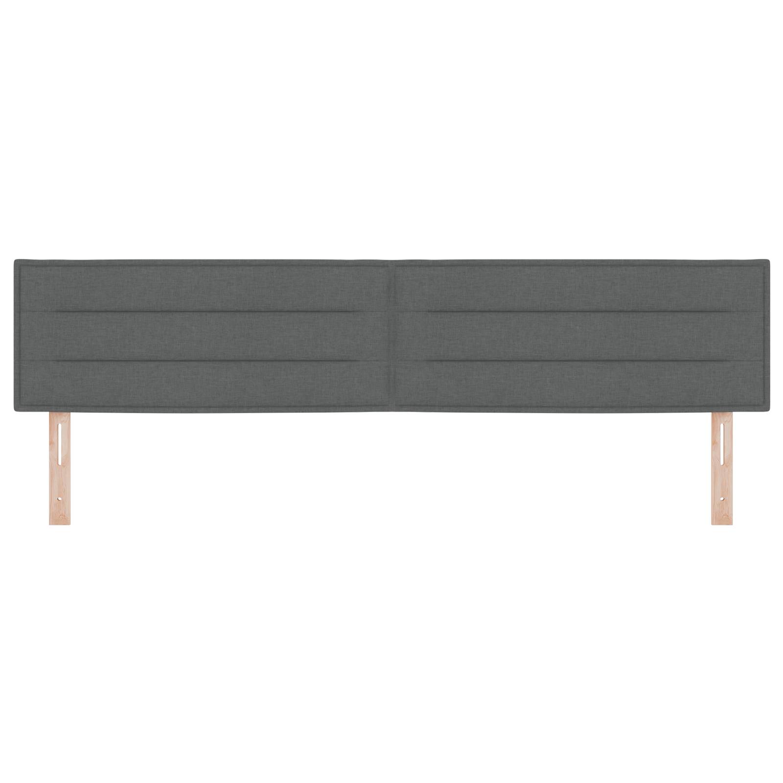 vidaXL Kopfteil Linien-Design Dunkelgrau 200 cm Stoff