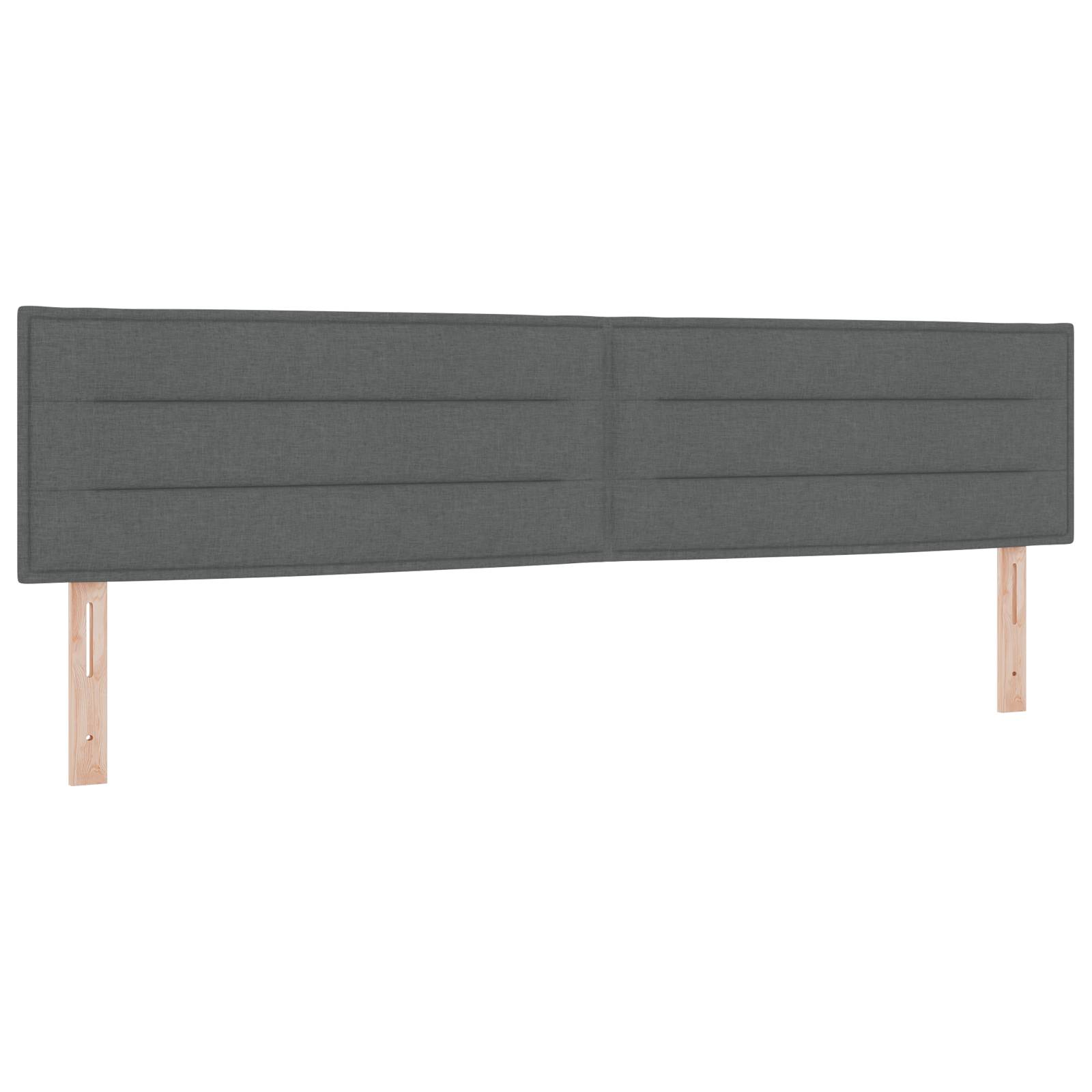 vidaXL Kopfteil Linien-Design Dunkelgrau 200 cm Stoff