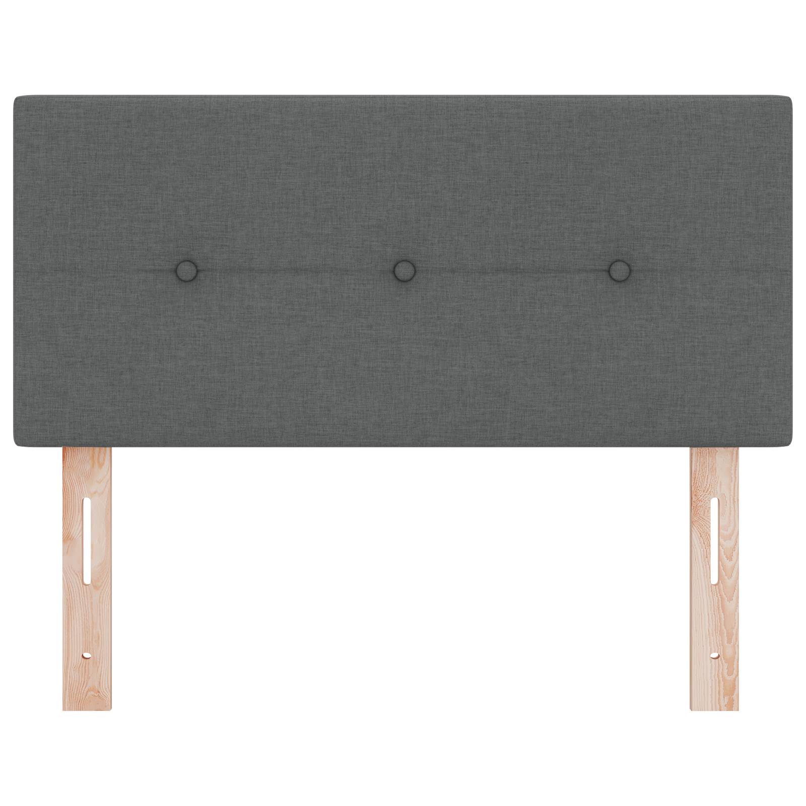 vidaXL LED Kopfteil mit Knopfheftung Dunkelgrau 80 cm Stoff