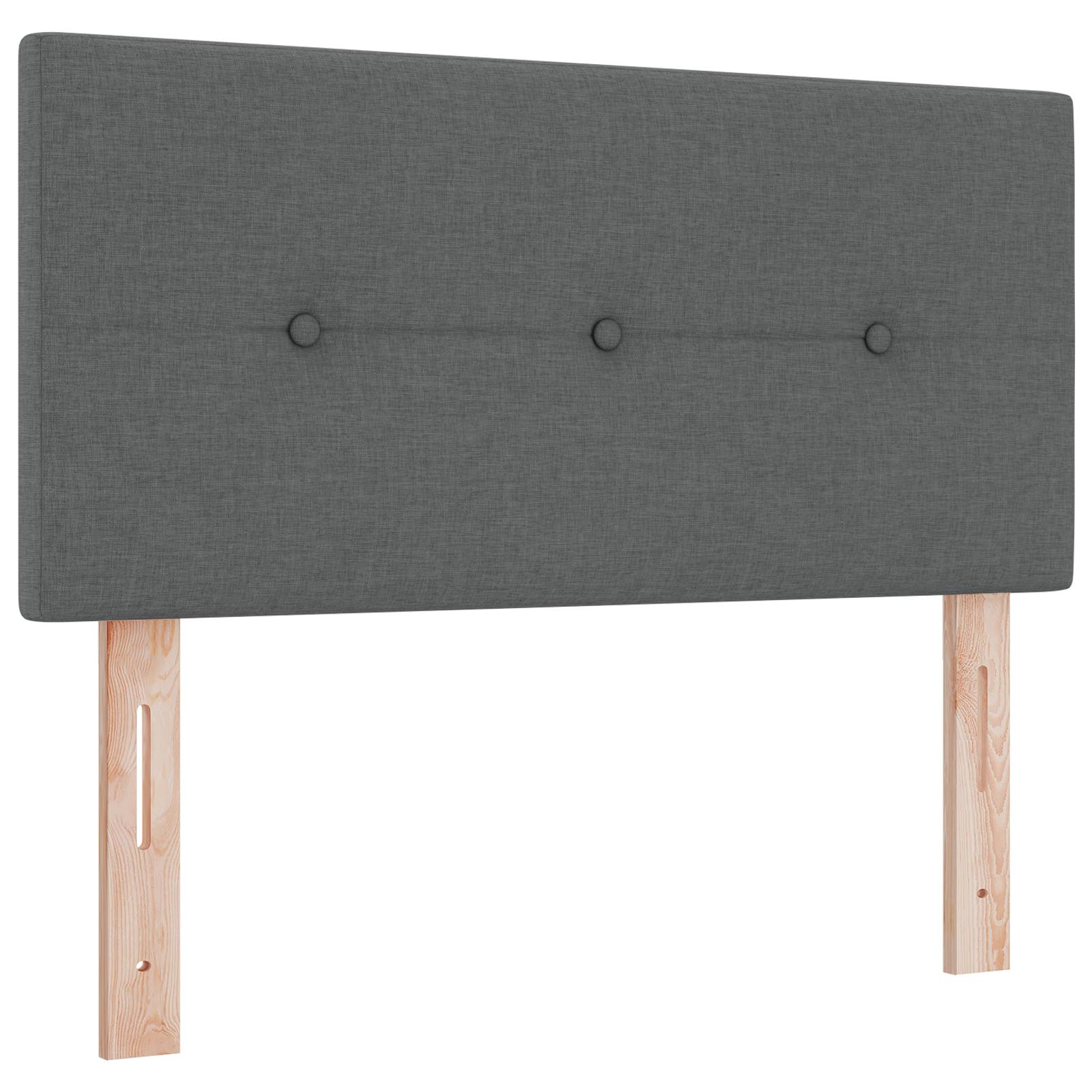 vidaXL LED Kopfteil mit Knopfheftung Dunkelgrau 80 cm Stoff