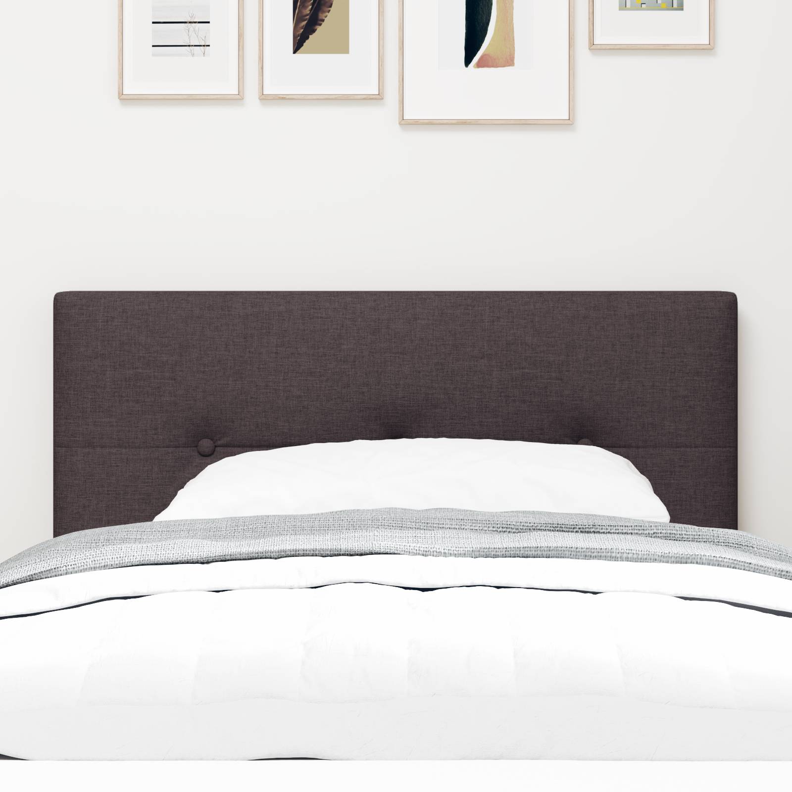 vidaXL Kopfteil mit Knopfheftung Dunkelbraun 80 cm Stoff
