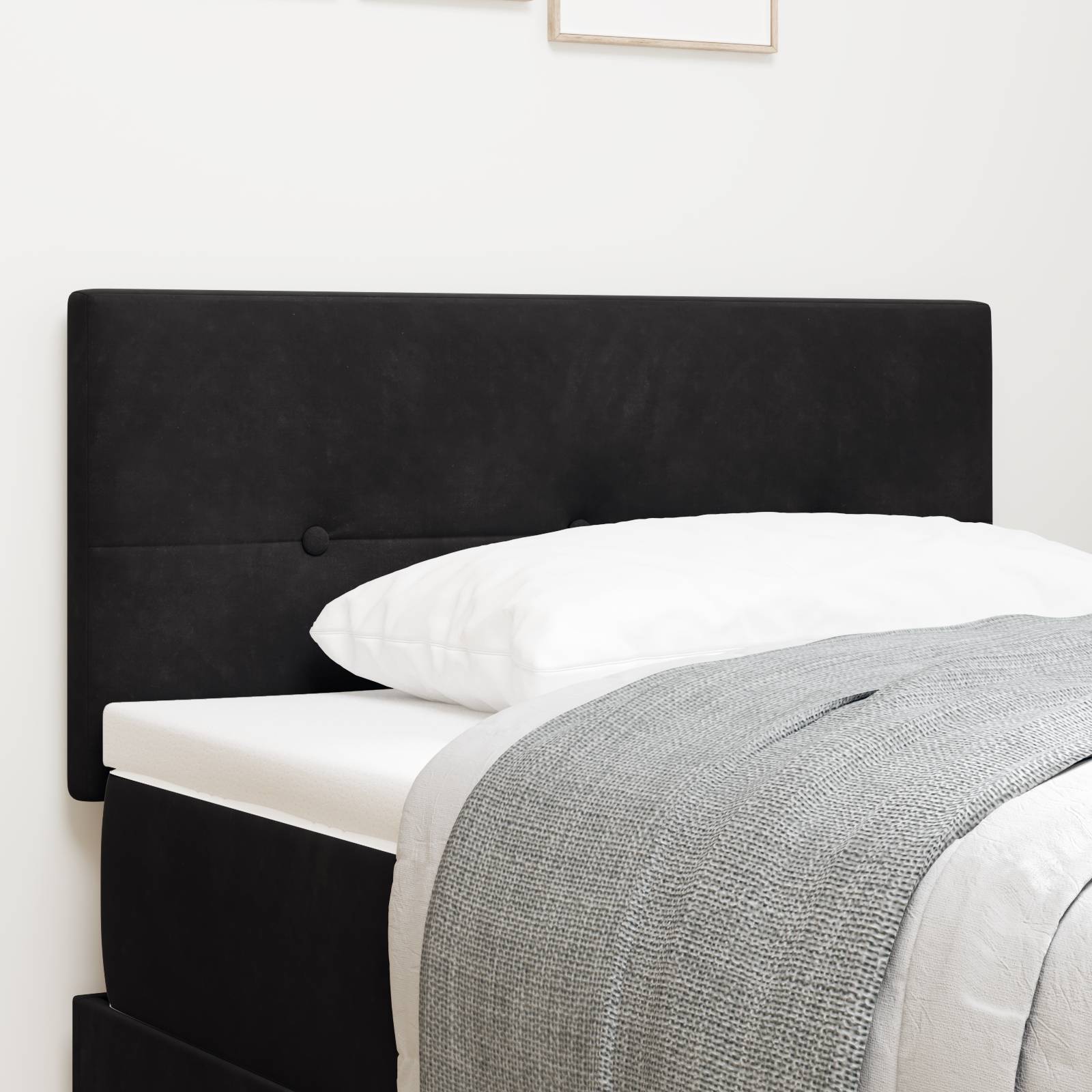 vidaXL Kopfteil mit Knopfheftung Schwarz 100 cm Samt