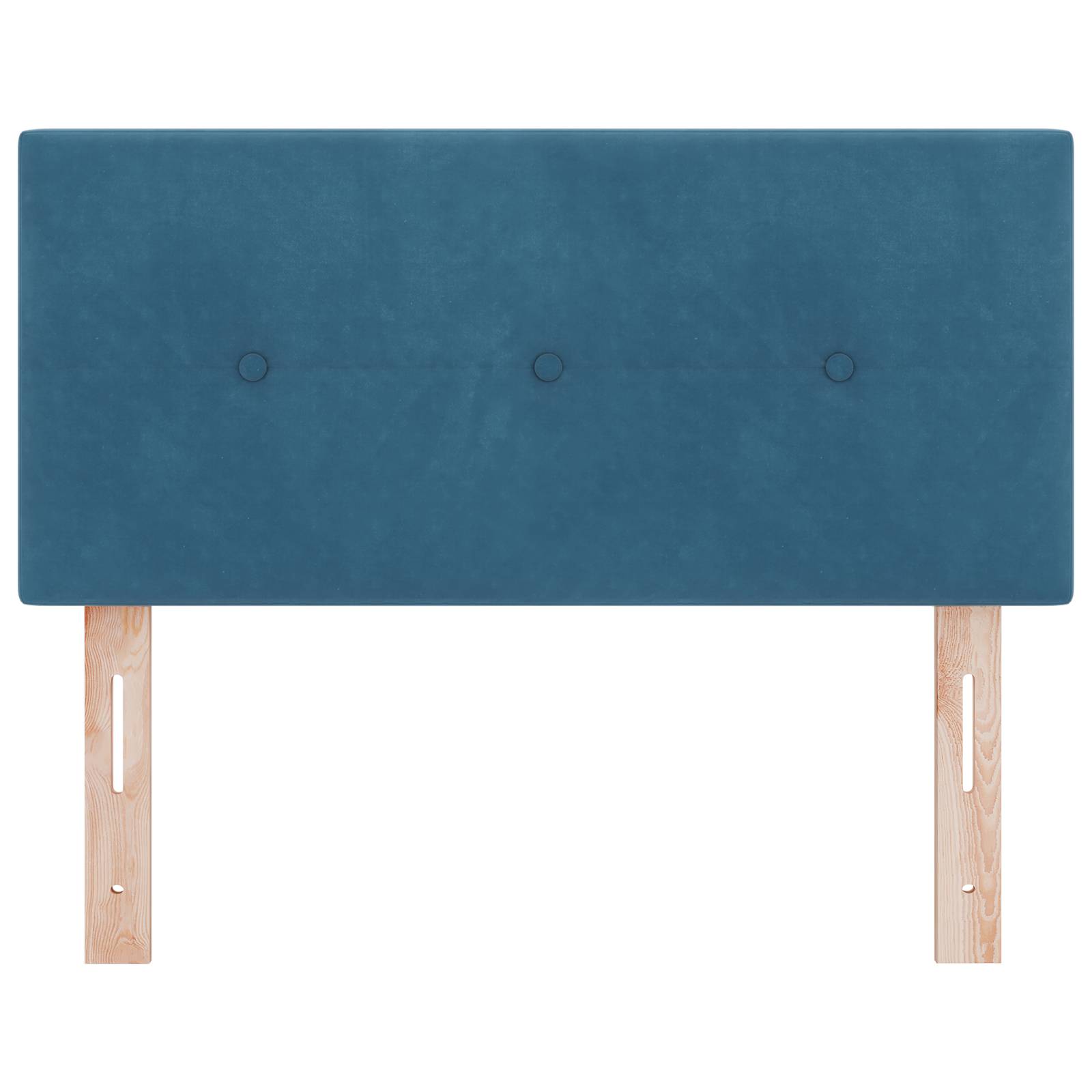 vidaXL LED Kopfteil mit Knopfheftung Dunkelblau 80 cm Samt