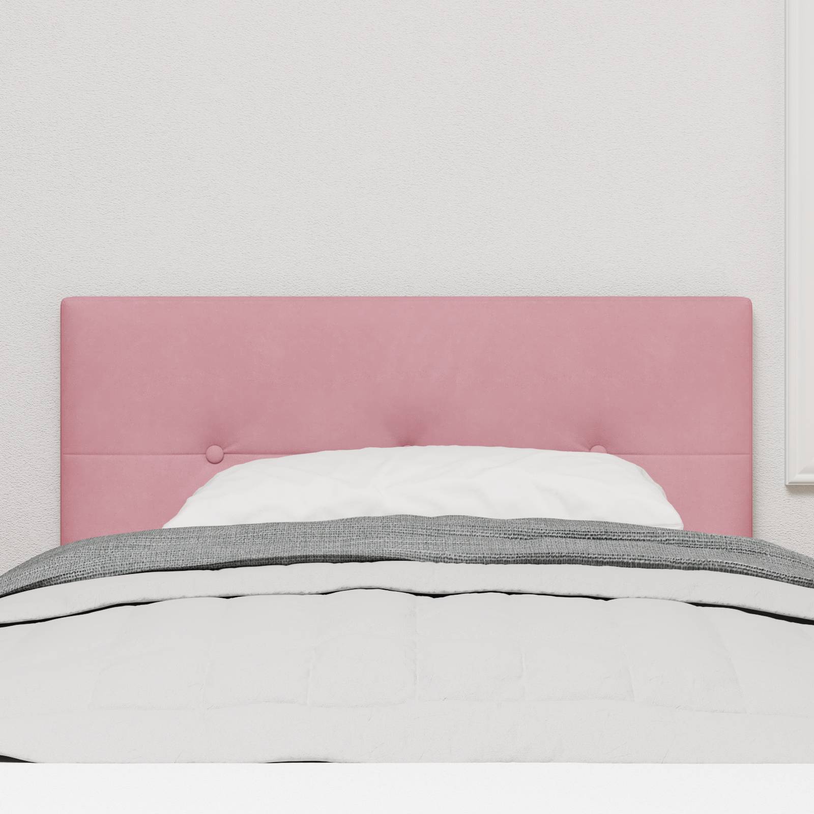vidaXL Kopfteil mit Knopfheftung Rosa 80 cm Samt