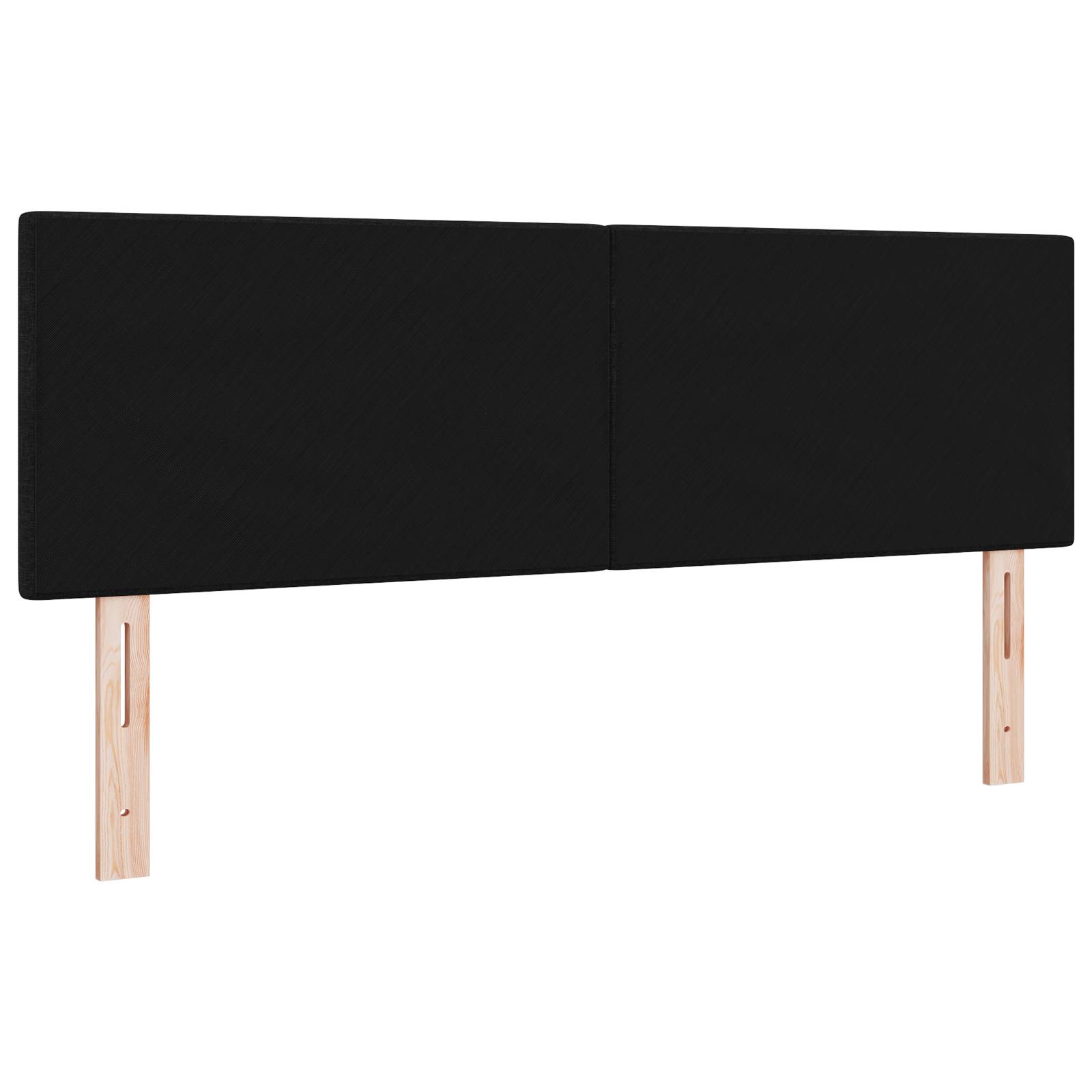 vidaXL Kopfteil mit Knopfheftung Schwarz 160 cm Stoff