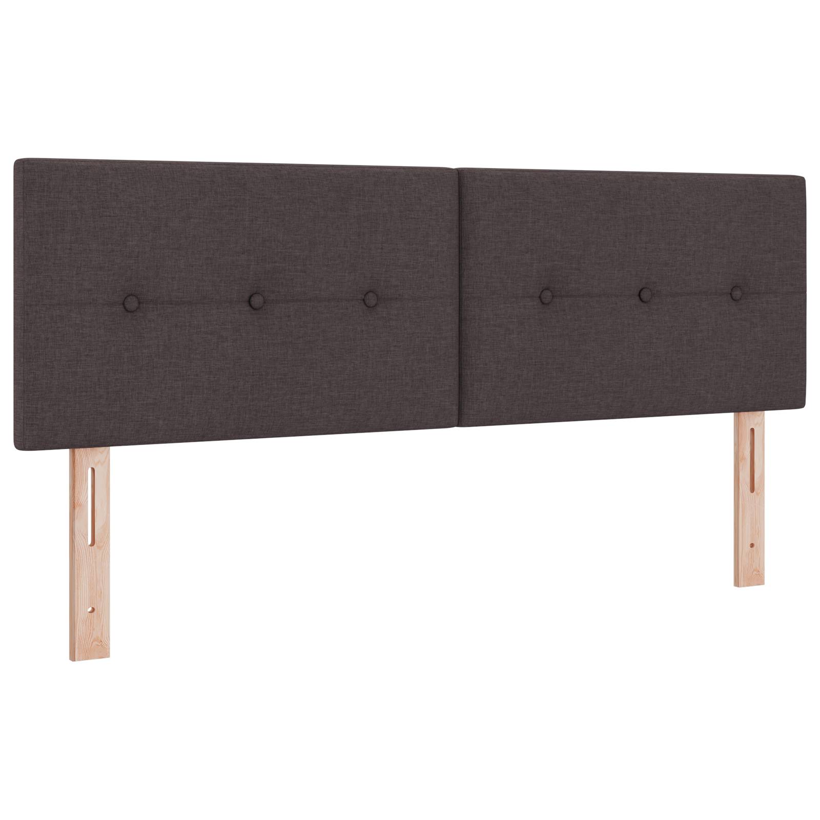 vidaXL Boxspringbett mit Matratze Dunkelbraun 140x200 cm Stoff