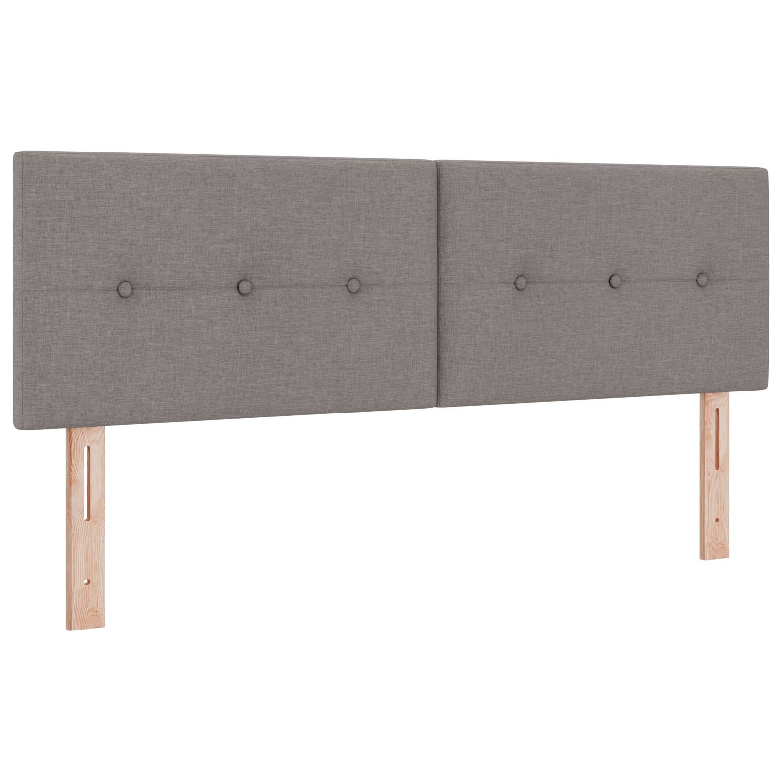 vidaXL LED Kopfteil mit Knopfheftung Taupe 72 cm Stoff
