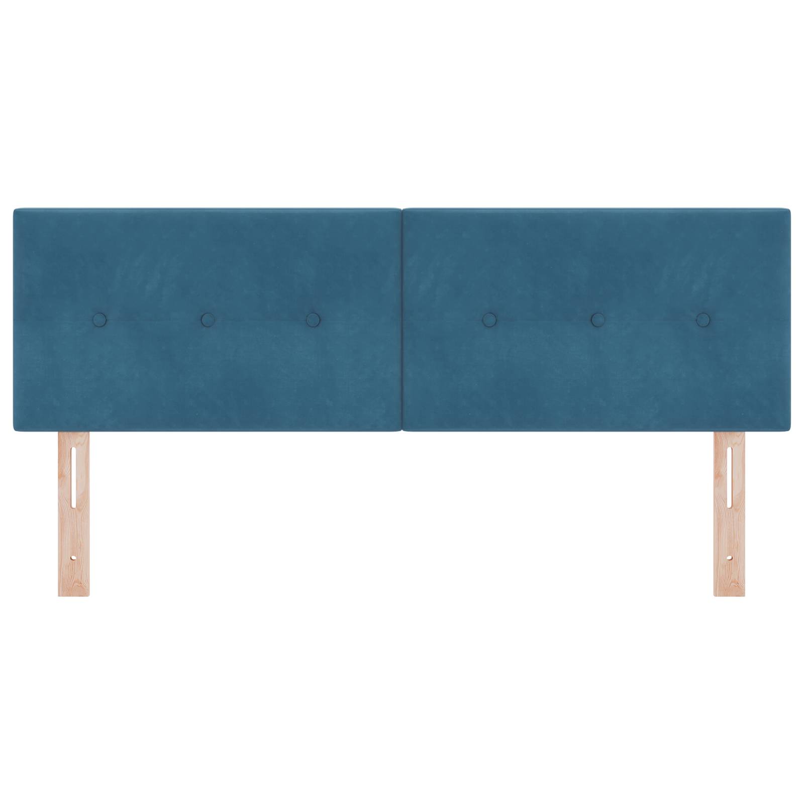 vidaXL LED Kopfteil mit Knopfheftung Dunkelblau 80 cm Samt