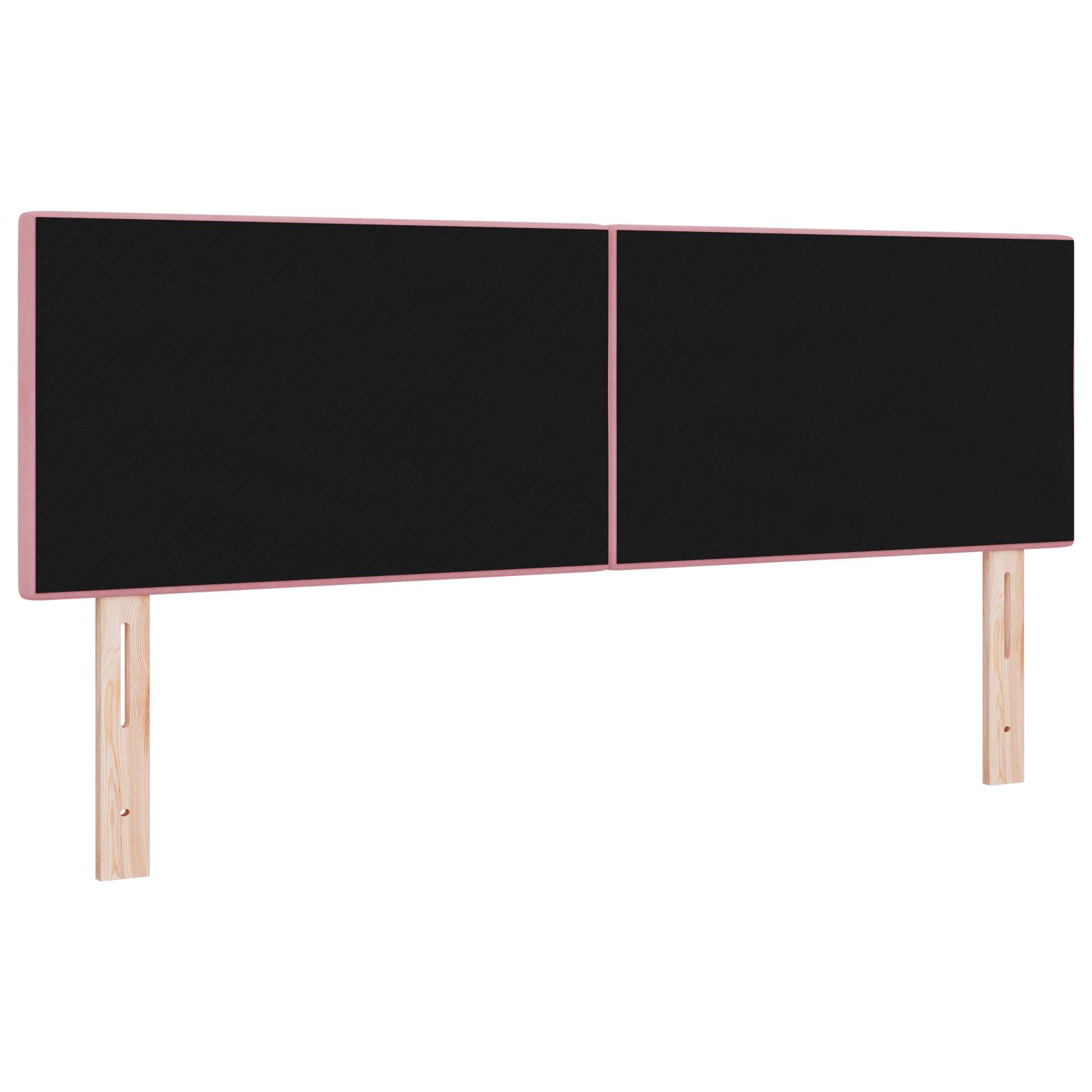 vidaXL Kopfteil mit Knopfheftung Rosa 140 cm Samt