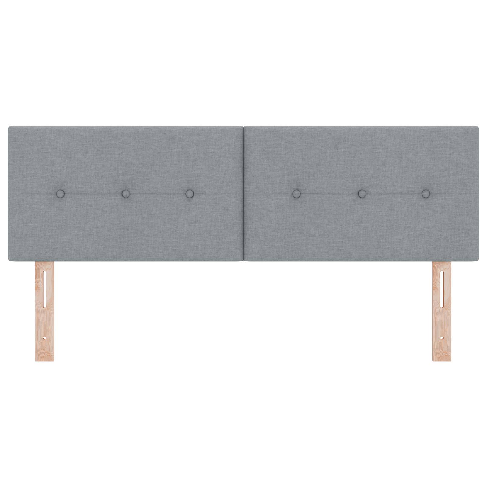 vidaXL Kopfteil mit Knopfheftung Hellgrau 160 cm Stoff