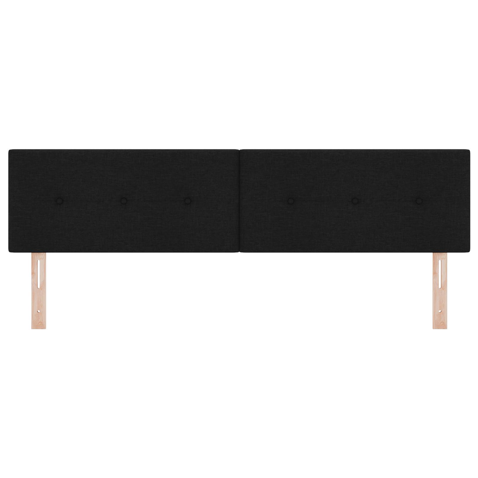 vidaXL Kopfteil mit Knopfheftung Schwarz 180 cm Stoff