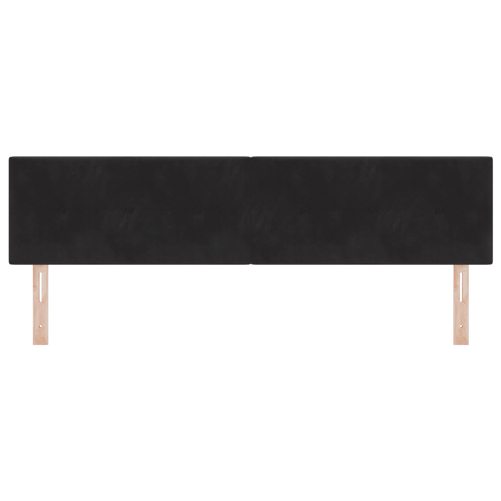 vidaXL LED Kopfteil mit Knopfheftung Schwarz 90 cm Samt