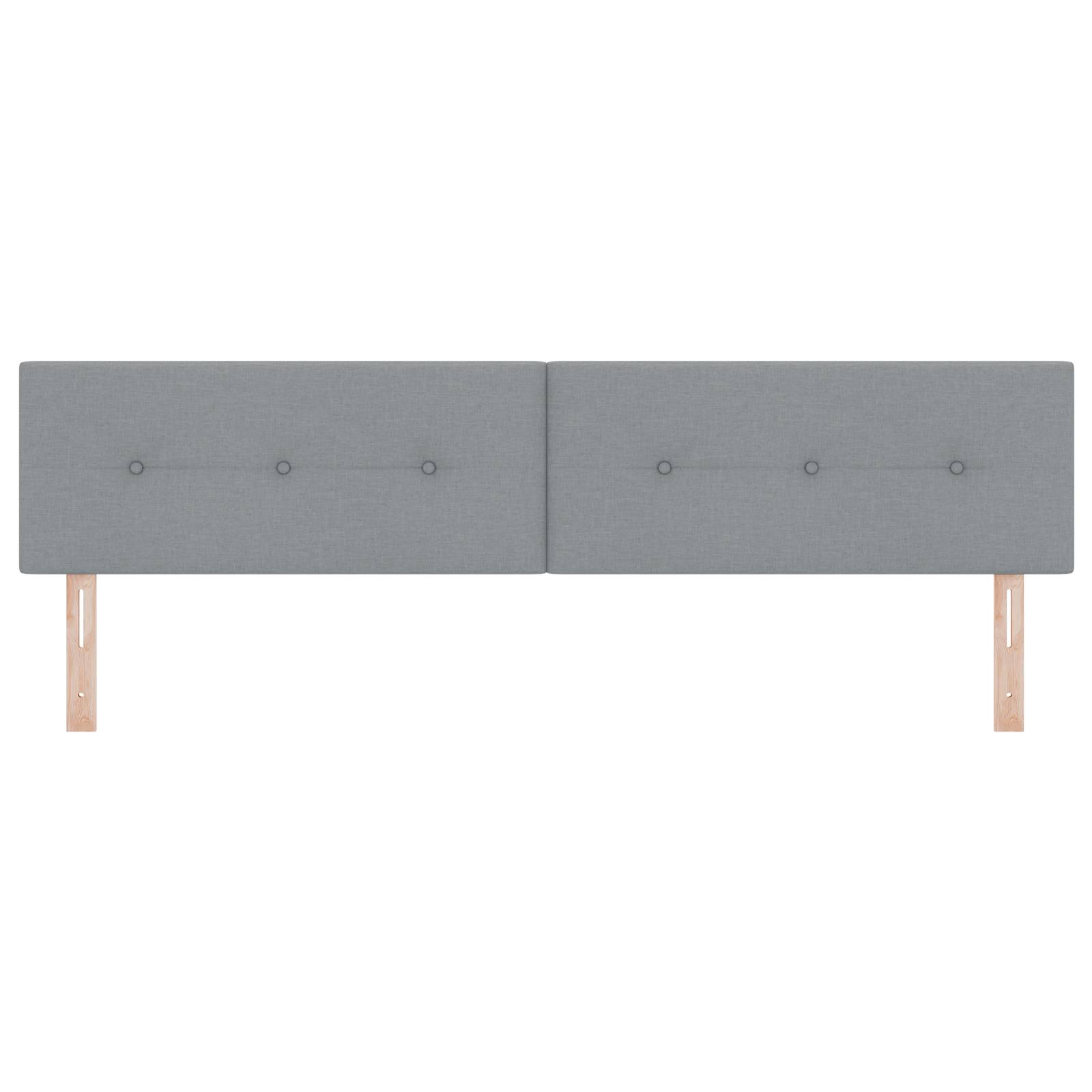vidaXL LED Kopfteil mit Knopfheftung Hellgrau 100 cm Stoff