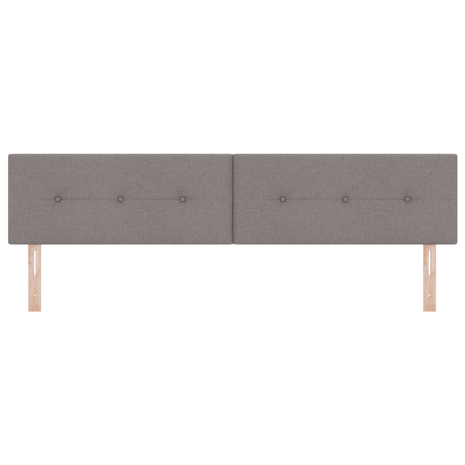 vidaXL Kopfteil mit Knopfheftung Taupe 200 cm Stoff