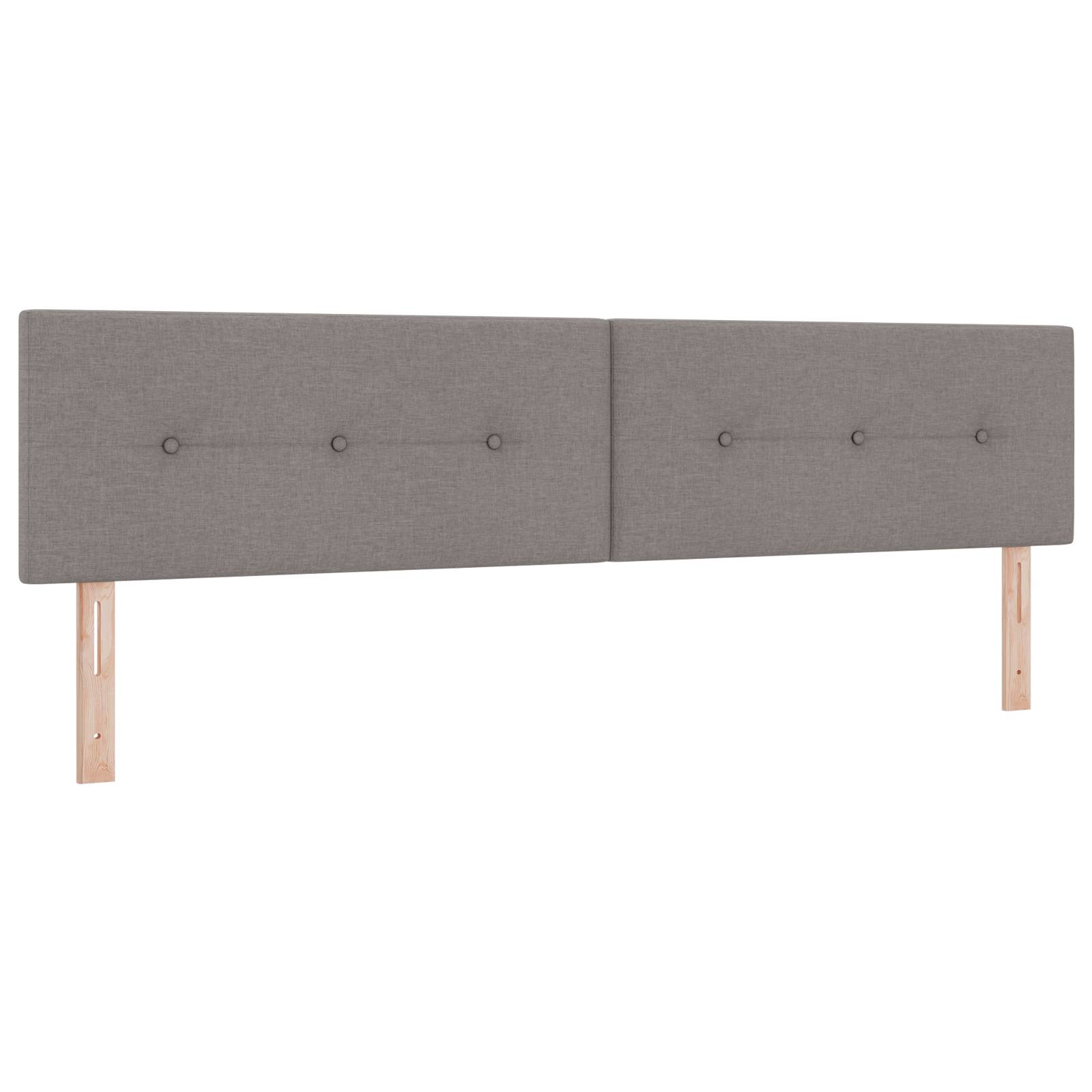 vidaXL Kopfteil mit Knopfheftung Taupe 200 cm Stoff